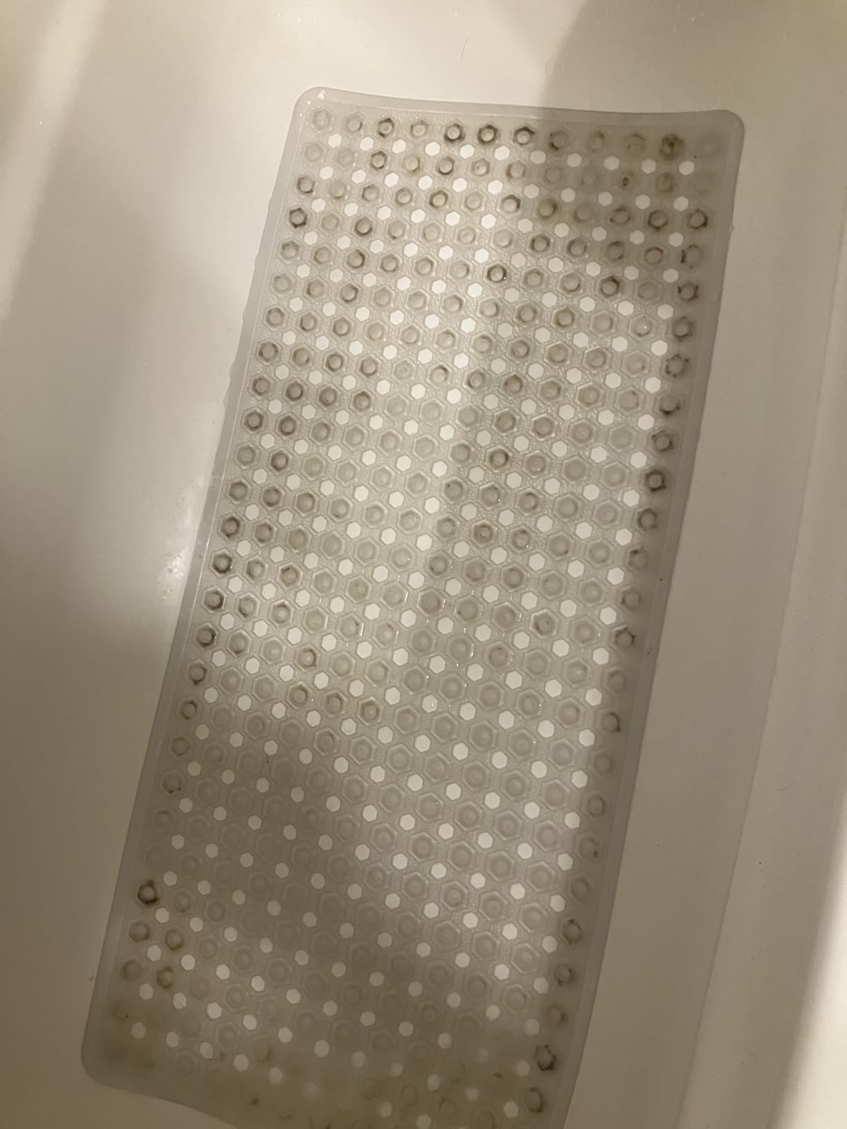 GORILLA GRIP Bath Tub Shower Mat, Bathtub Floor Liner, 35x16 Clear customer photo 2
