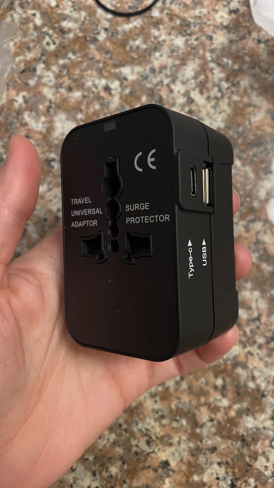 Universal Travel Adapter USB C, All in One Worldwide Plug Adapter, Black | Fast Charge GaN PD3.0, Type C USB-A Quick Charging, International Wall Charger, AC Power Outlet Converters, for USA EU UK AUS customer photo 1