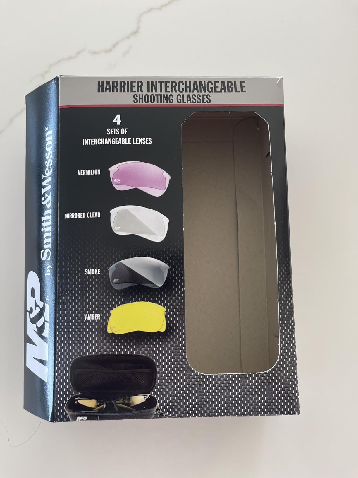 Smith & Wesson M&P Harrier Half Frame Interchangeable Shooting Glasses with Impact Resistance & Anti-Fog Lenses, Black, 1Size customer photo 1