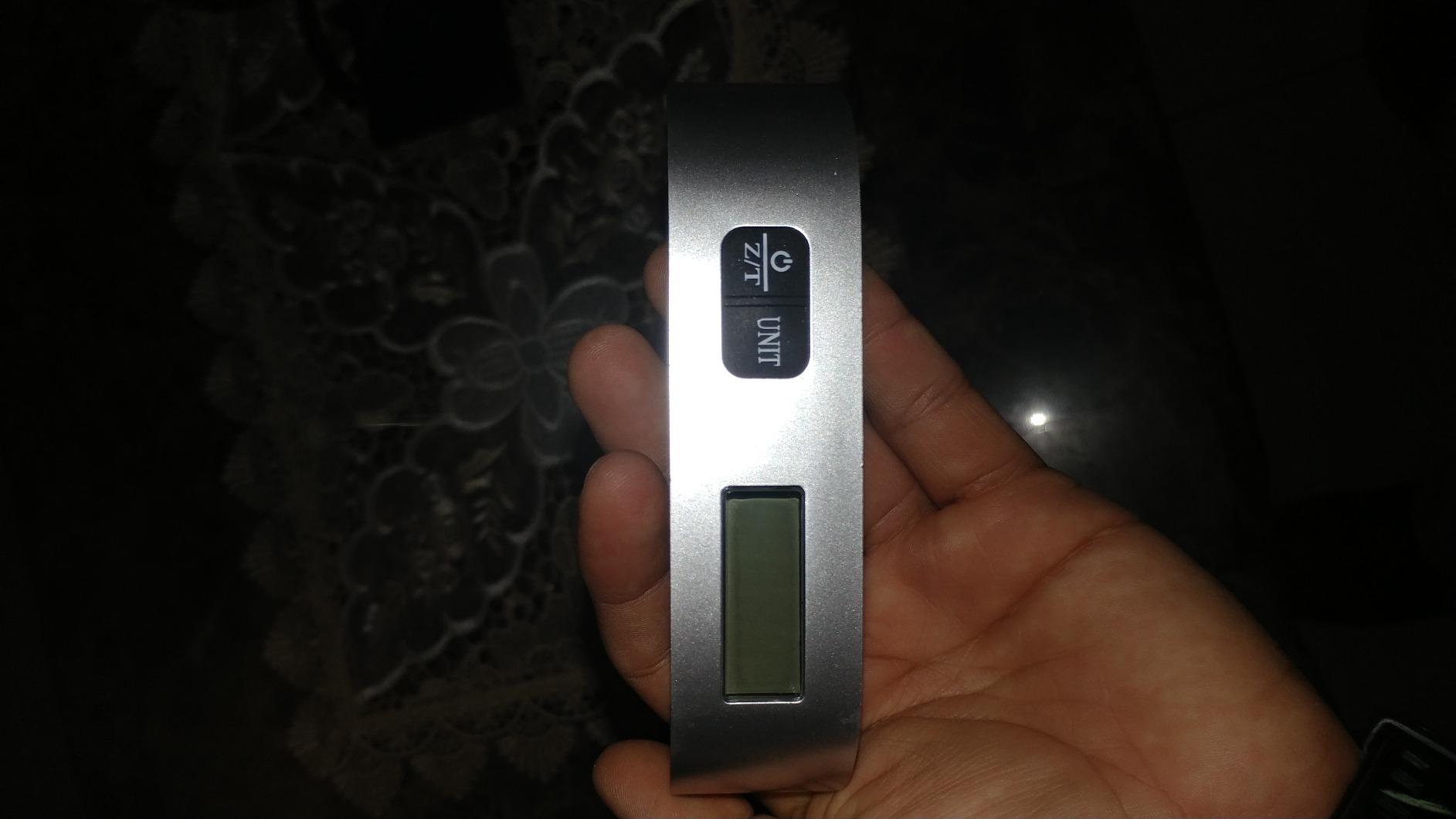 Fosmon Digital Luggage Scale, 110lbs Suitcase Baggage Scale, 1 Pack Silver | LCD Backlight Display, Tare Function, Stainless Steel Heavy Duty, Hanging Suitcase Weight Scale, Portable Travel Scale customer photo 1