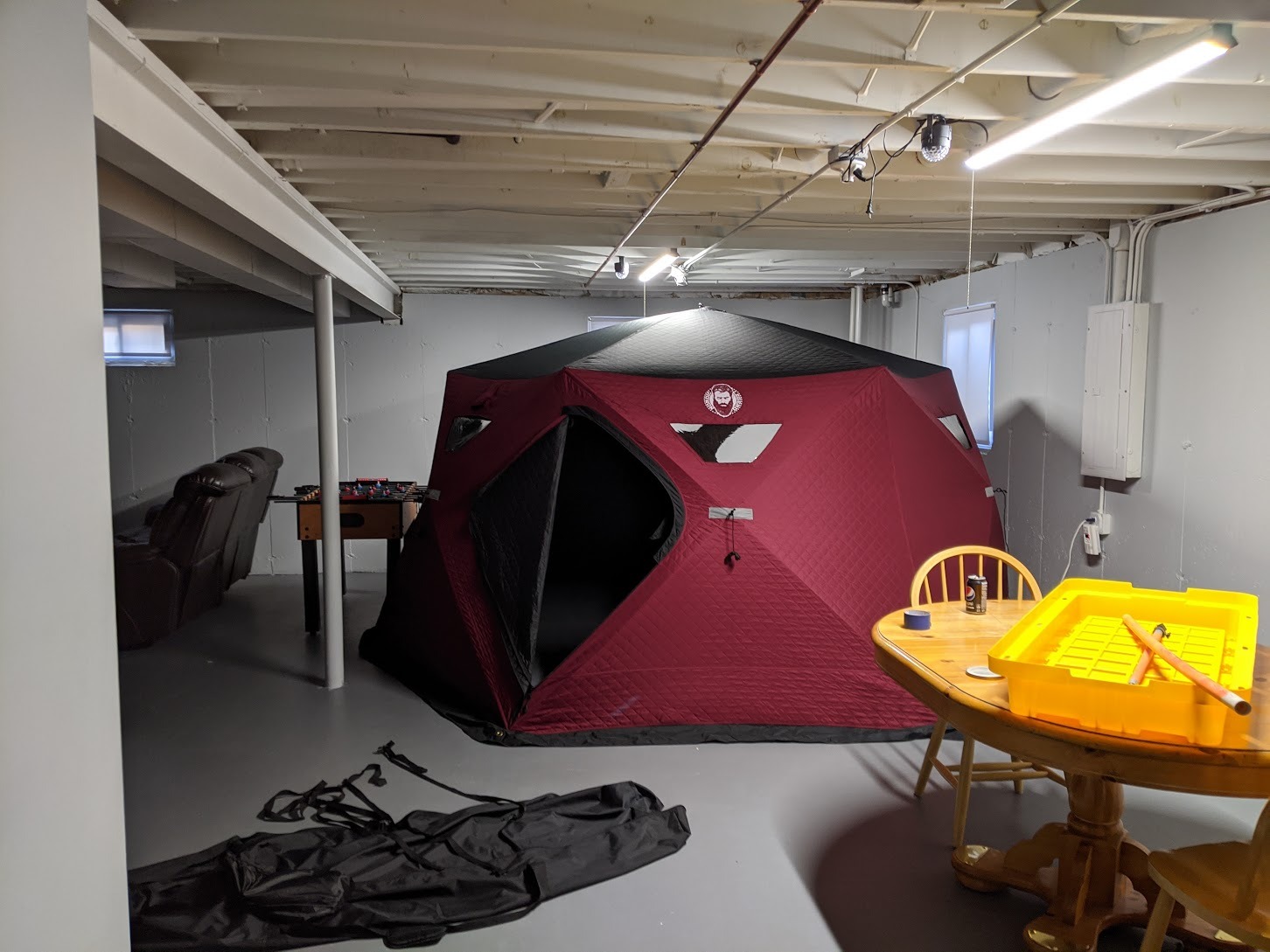 Nordic Legend Hex-Hub 8 Man Portable Thermal Ice Shelter, 112 Square Feet of Fishable Area, Portable 8 Person Wide Bottom Insulated Ice Shelter customer photo 2