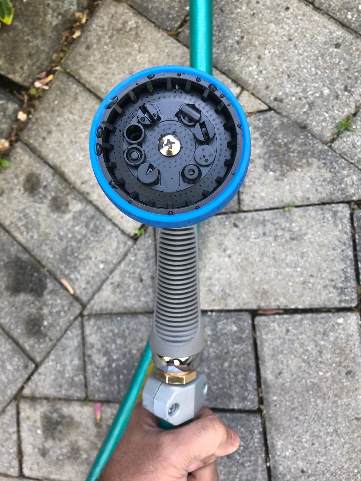INNAV8 Garden Hose Nozzle Heavy Duty, Water Hose Sprayer Nozzle for Outdoor | THUMB CONTROL On Off Valve for Easy Water Control, 10 Spray Patterns - Water Hose Nozzle Head Attachment customer photo 1