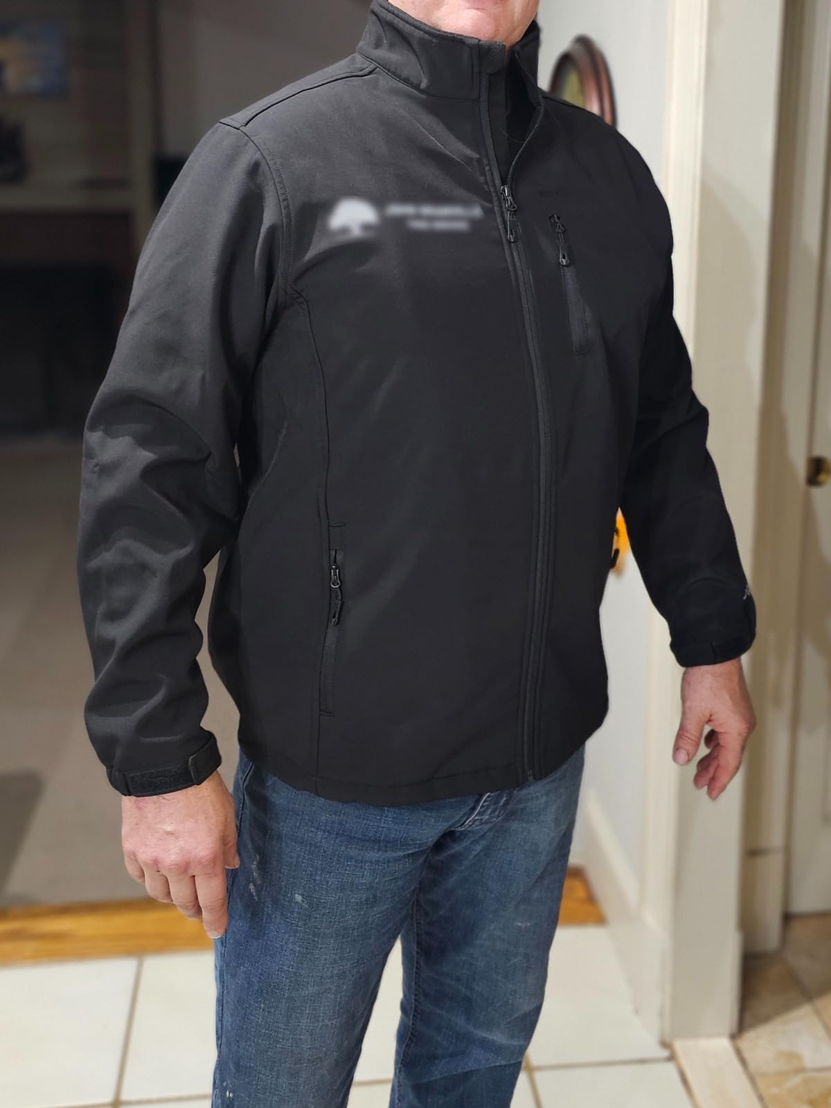 Men's Softshell Jacket Fleece Lined Windbreaker,Lightweight Water Resistant Winter Coat customer photo 1