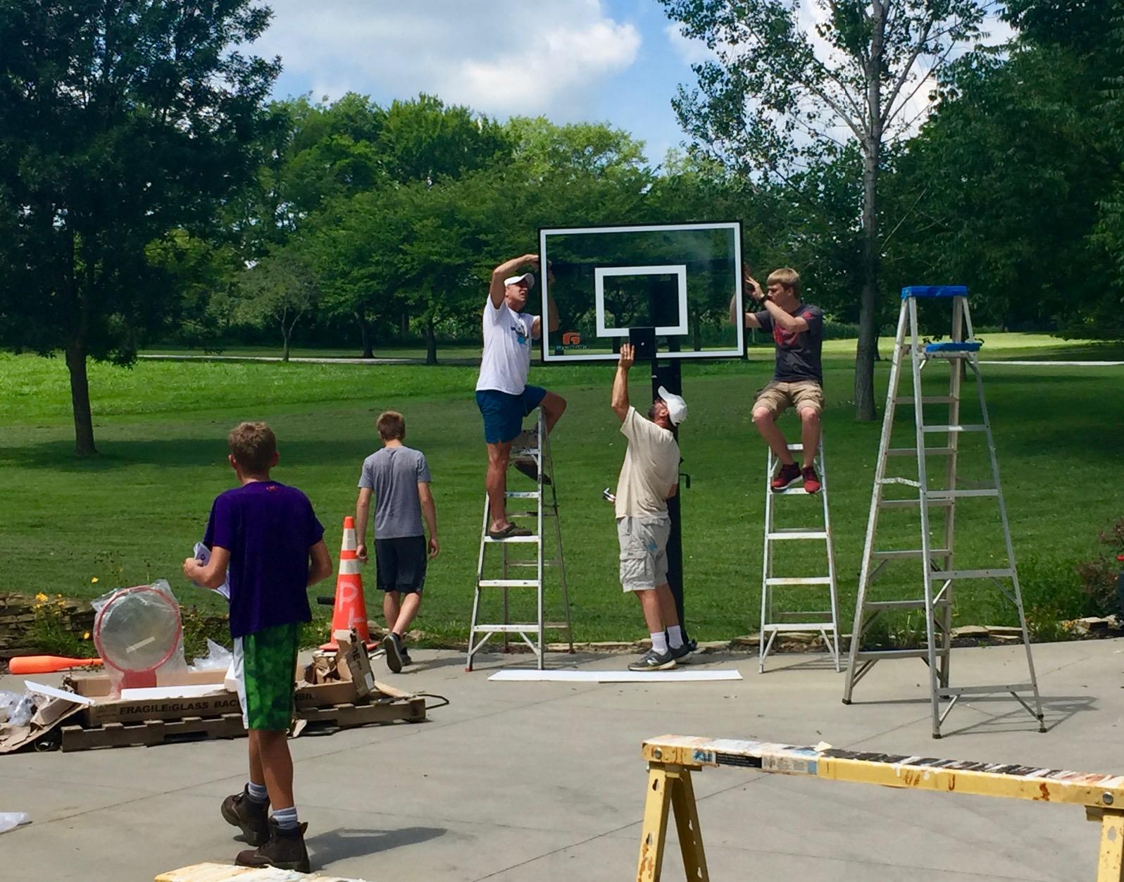 Goalrilla Basketball Hoops with Tempered Glass Basketball Goal Backboard, Black Anodized Frame, and In-ground Anchor System customer photo 1
