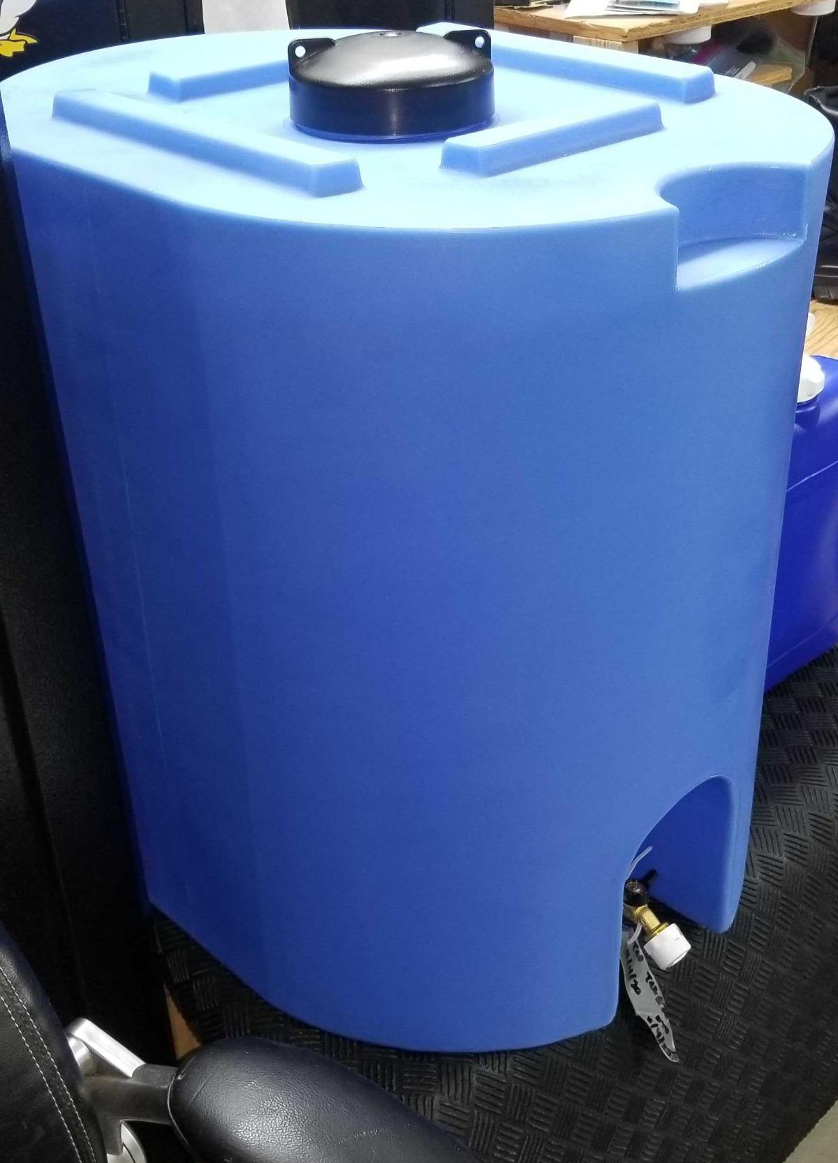 WaterPrepared 55 Gallon Unique Stackable Utility Water Tank, Blue customer photo 2