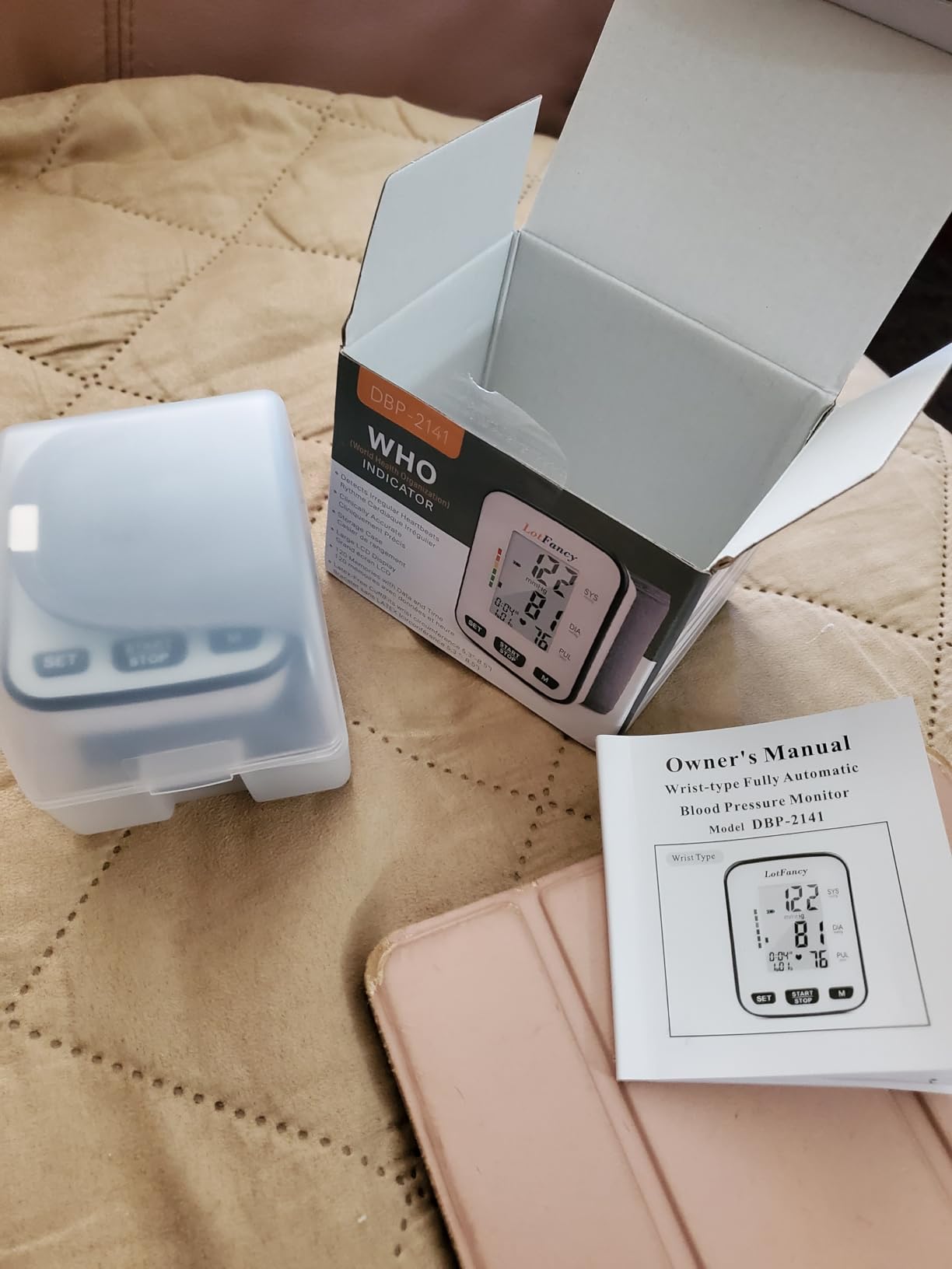 LotFancy Wrist Blood Pressure Monitor for Home Use, Automatic Blood Pressure Machine Adjustable Wrist Cuff 5.3