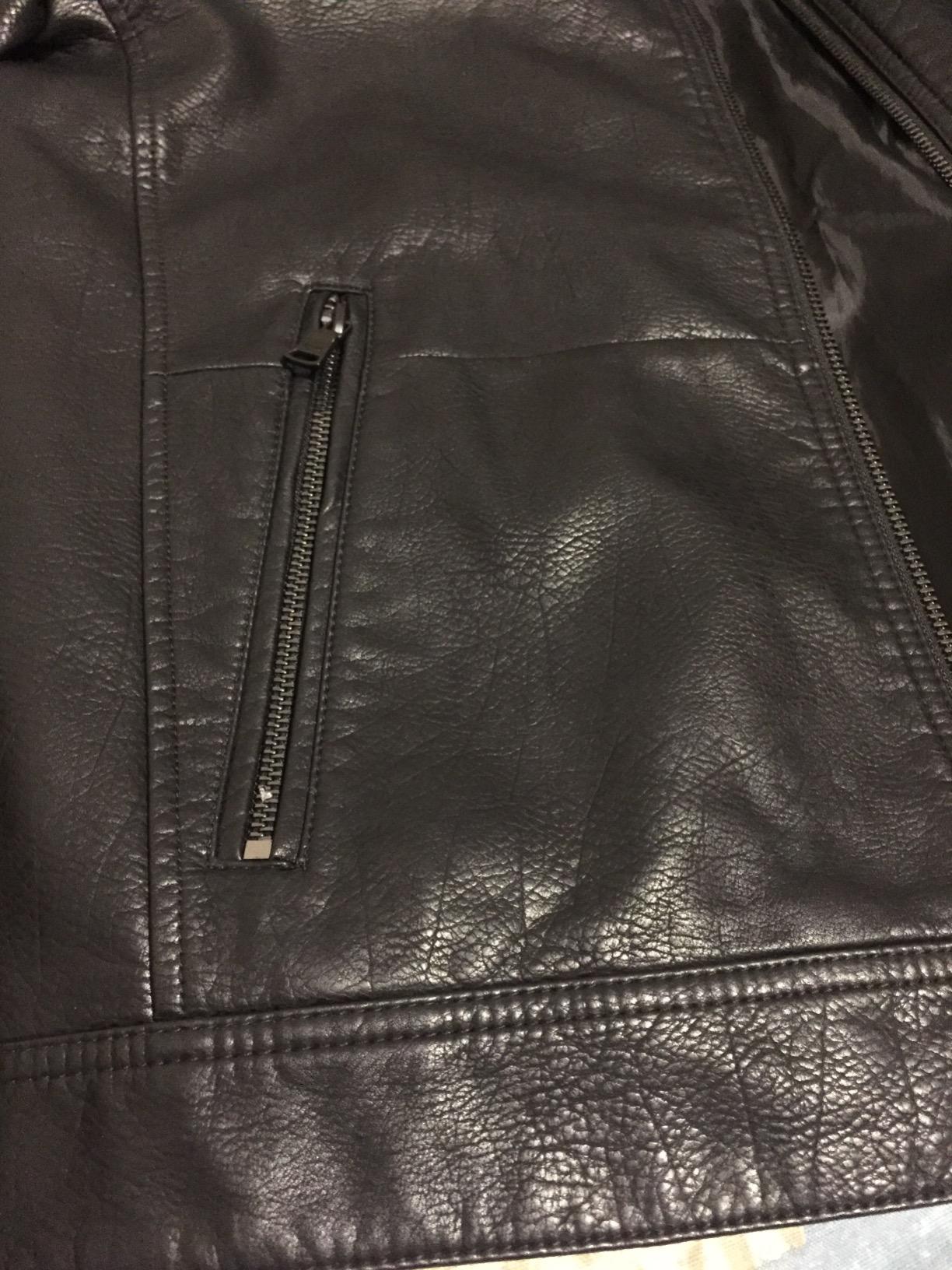 Men's The Dylan Faux Leather Racer Jacket customer photo 2
