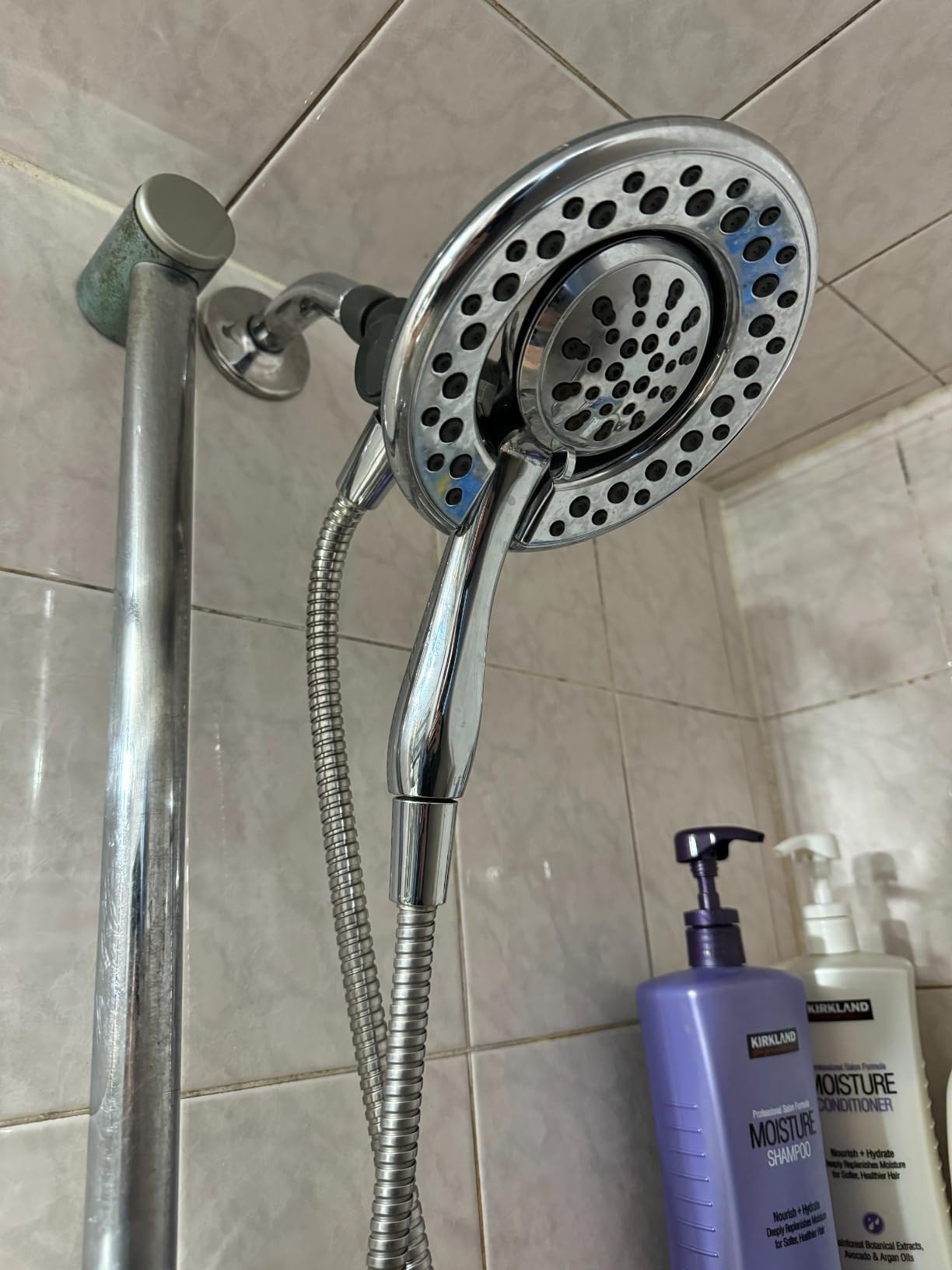 Delta 4-Setting In2ition 2-in-1 Dual Shower Head with HandHeld Spray, Chrome Detachable Shower Head with Hose, 1.75 GPM Flow Rate, Chrome 75486C customer photo 2