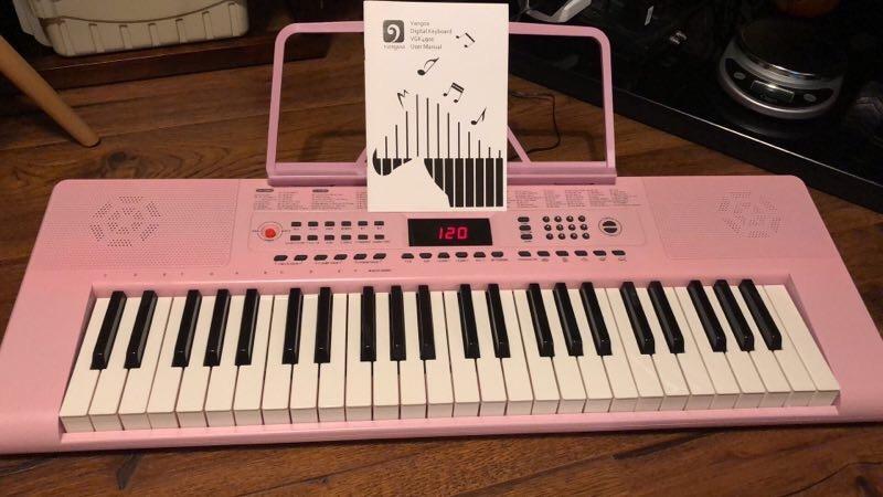 Vangoa VGK611 Electric Keyboard for Beginner, 61 Keys Portable Music Keyboard With Mini Lighted Keys, Electronic Piano for Kids customer photo 2
