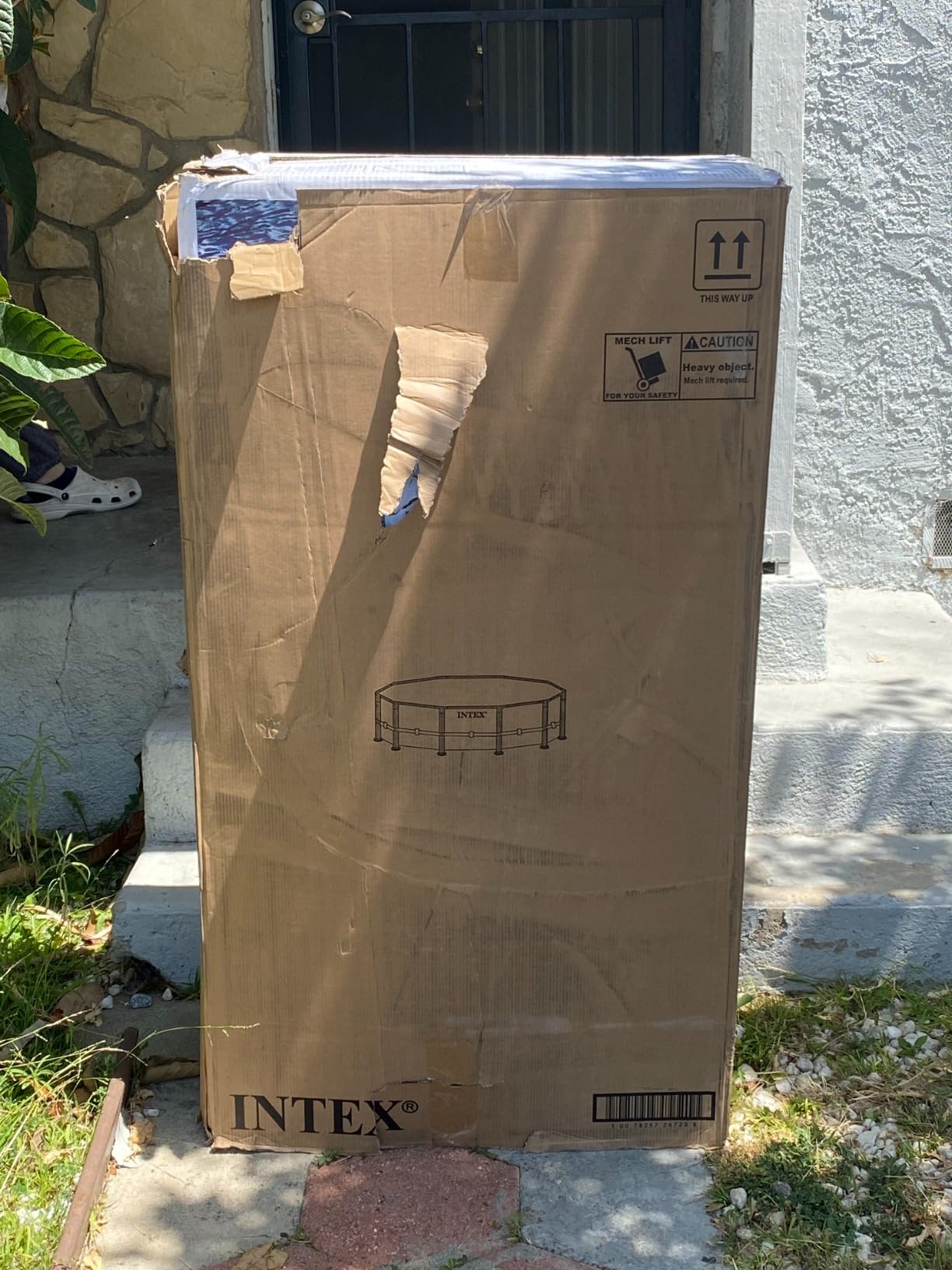 Intex Prism Frame 14ft x 42in Round Above Ground Swimming Pool Set w/Pump | 26719EH - 1000 GPH Cartridge Filter Pump, Ladder, Pool Cover & Ground Cloth Included - Reinforced Steel Frame customer photo 2