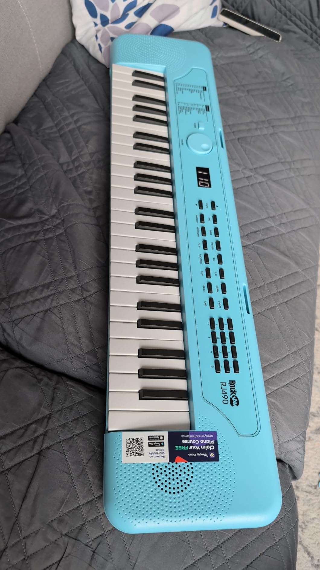RockJam RJ549 49 Key Keyboard Piano for Beginners with Note Stickers, Power Supply, Sheet Music Stand and Simply Piano Lessons customer photo 2