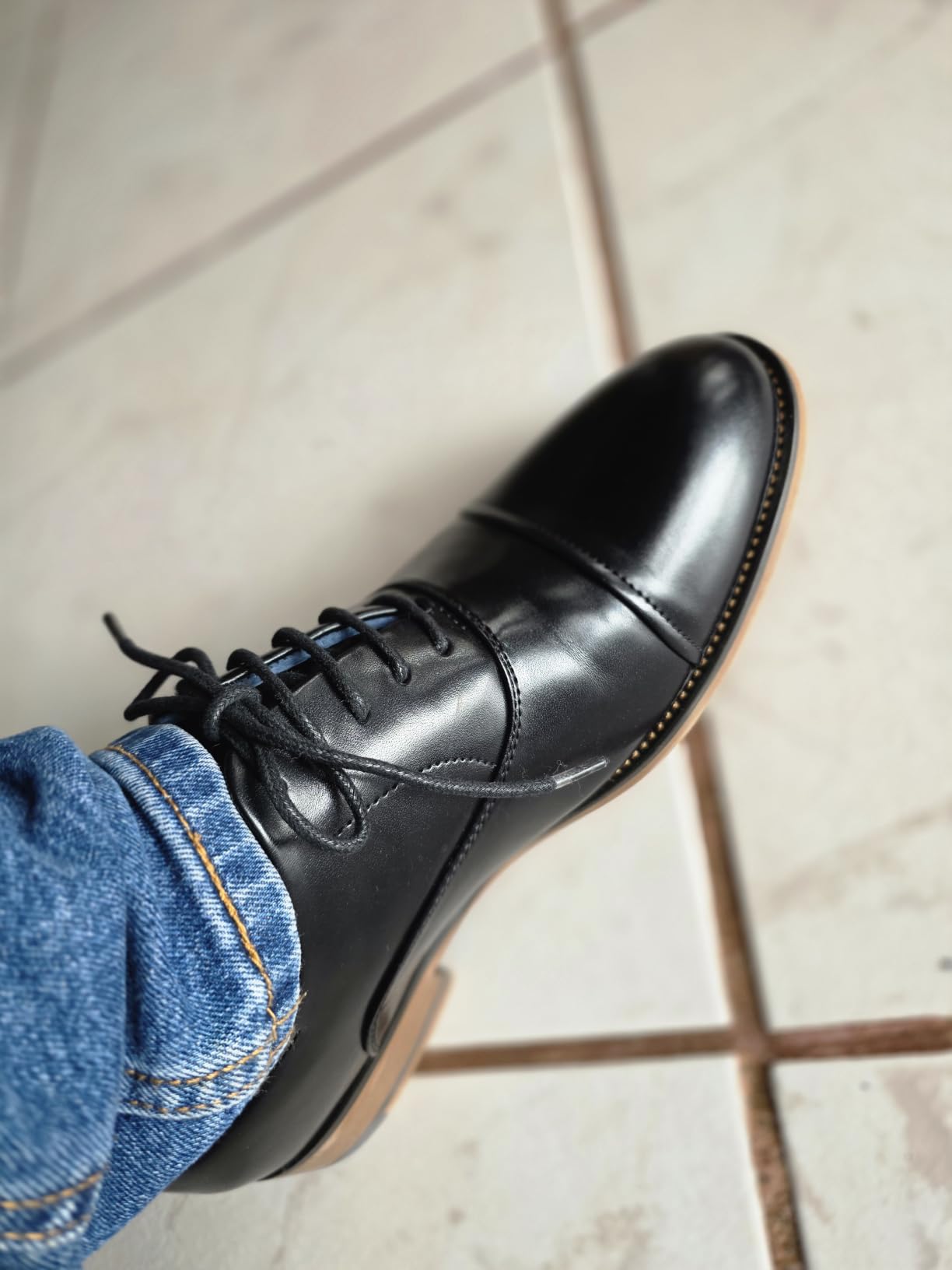 Bruno Marc Men's Cap-Toe Formal Dress Shoes customer photo 2