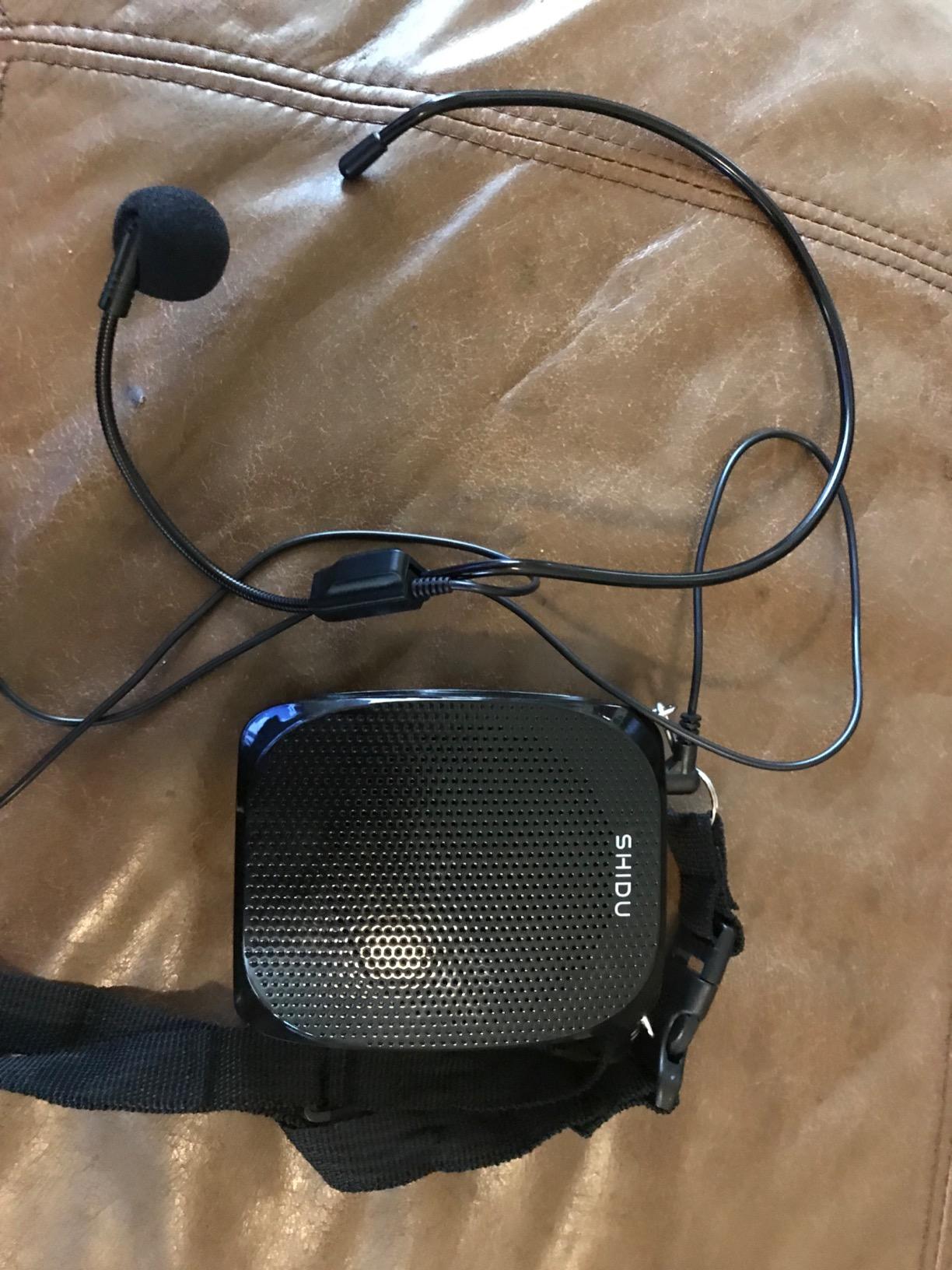 SHIDU Voice Amplifier for Teachers Portable Microphone and Speaker | Personal Wired Microphone Headset and Speaker, Mini Pa System for Tour Guides Coaches Classroom Yoga Fitness Instructors customer photo 2
