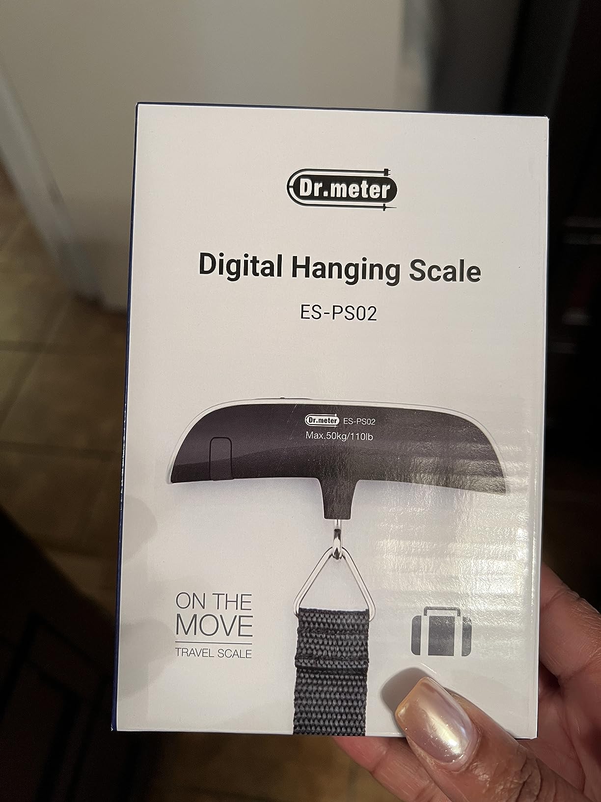 Luggage Scale 2 Pack Dr.meter Travel Scale Essentials Backlight LCD Display 110lb/50kg Luggage Weight Scale Portable Handheld Scale with Rubber Paint, Temperature Sensor, Battery Included customer photo 1