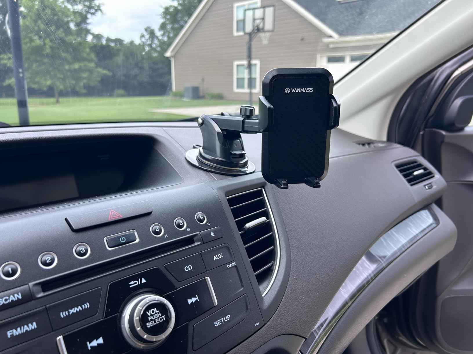 VANMASS [85+LBS Strongest Suction & Military-Grade Ultimate Car Phone Mount | Patent & Safety Certs] Cell Phone Holder for Dash Windshield Vent for iPhone 17 Pro Max Automobile Interior Sets, Ink Black customer photo 2