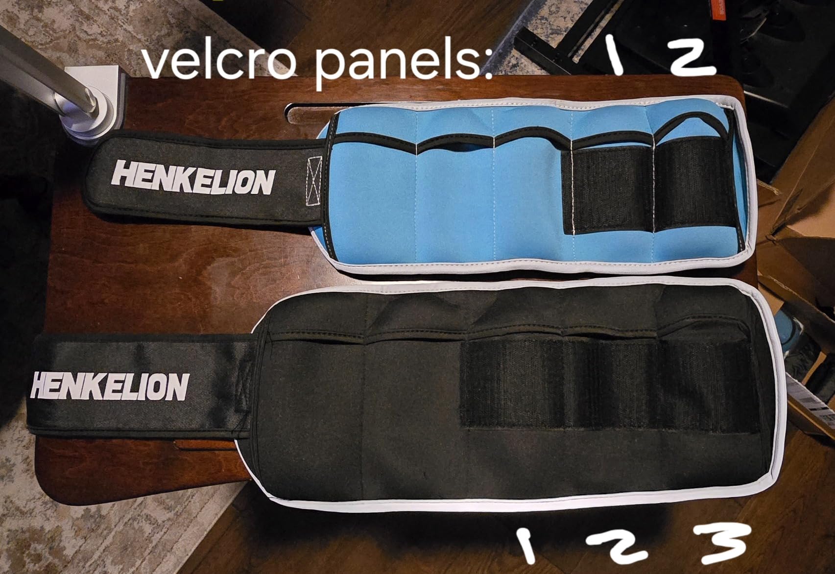 Henkelion 1 Pair 2 3 5 10 Lbs Adjustable Ankle Weights for Women Men Kids, Strength Training Wrist and Ankle Weights Sets for Gym, Fitness Workout, Running, Lifting customer photo 2