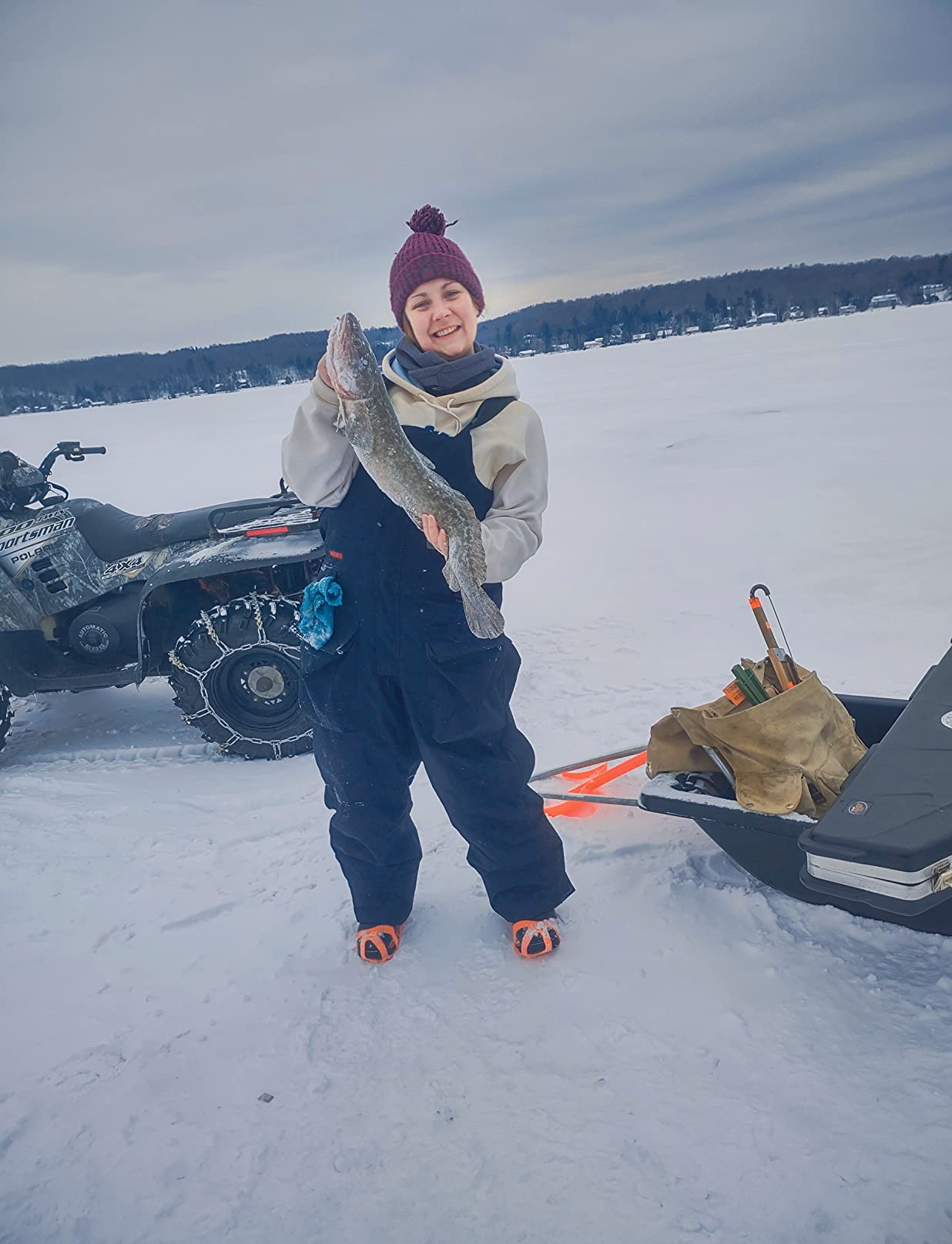 Men's Trekker Durable Windproof Water-Resistant Insulated Outdoor Ice Fishing Bib with Sureflote Flotation Technology customer photo 1