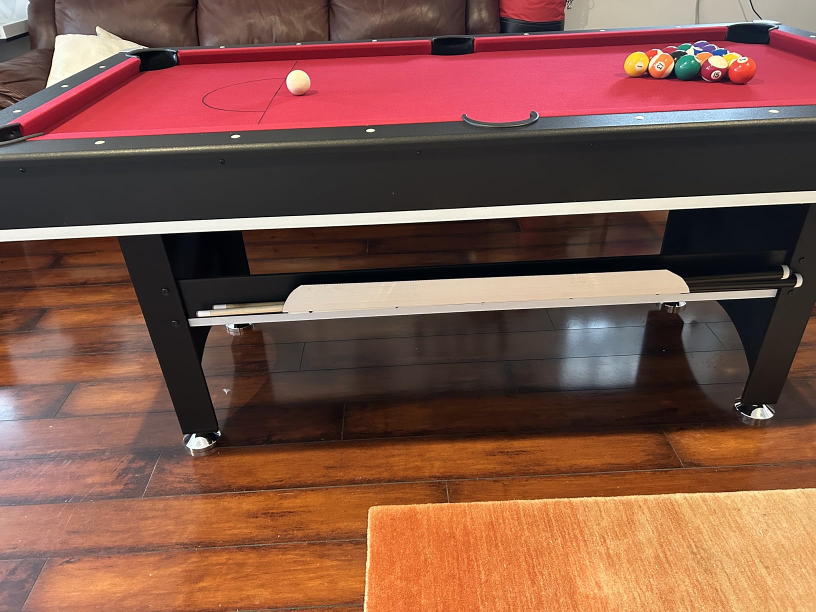 Hathaway Spartan 6 Ft Pool Table, with Ping Pong Multi Game Combo Tables for Family Recreation Game Rooms - Includes Billiard Balls, Cues, Paddles, Brush & More customer photo 2
