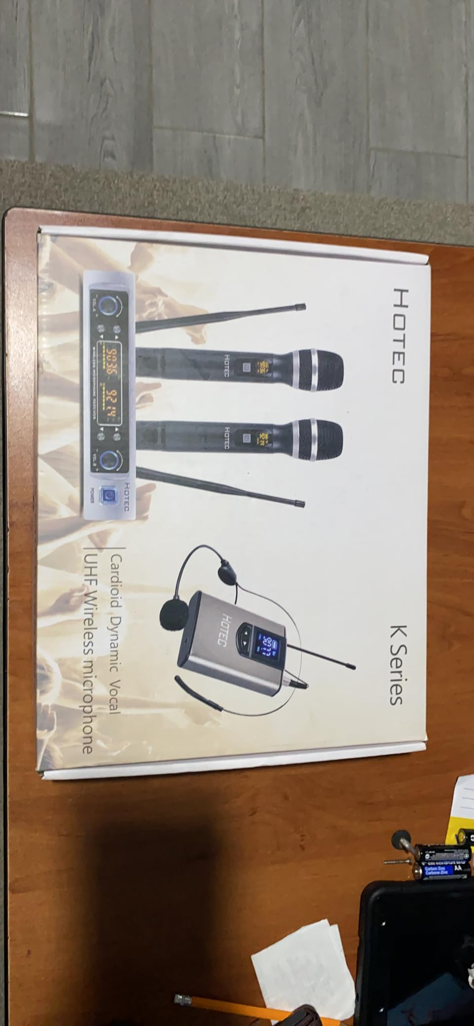 HOTEC UHF Wireless Microphone System with Dual Lapel/Lavalier and Headset Microphones Over PA, Mixer, Speaker, Karaoke Machine for Church, Training, Classroom, Interview (H-K25) customer photo 2