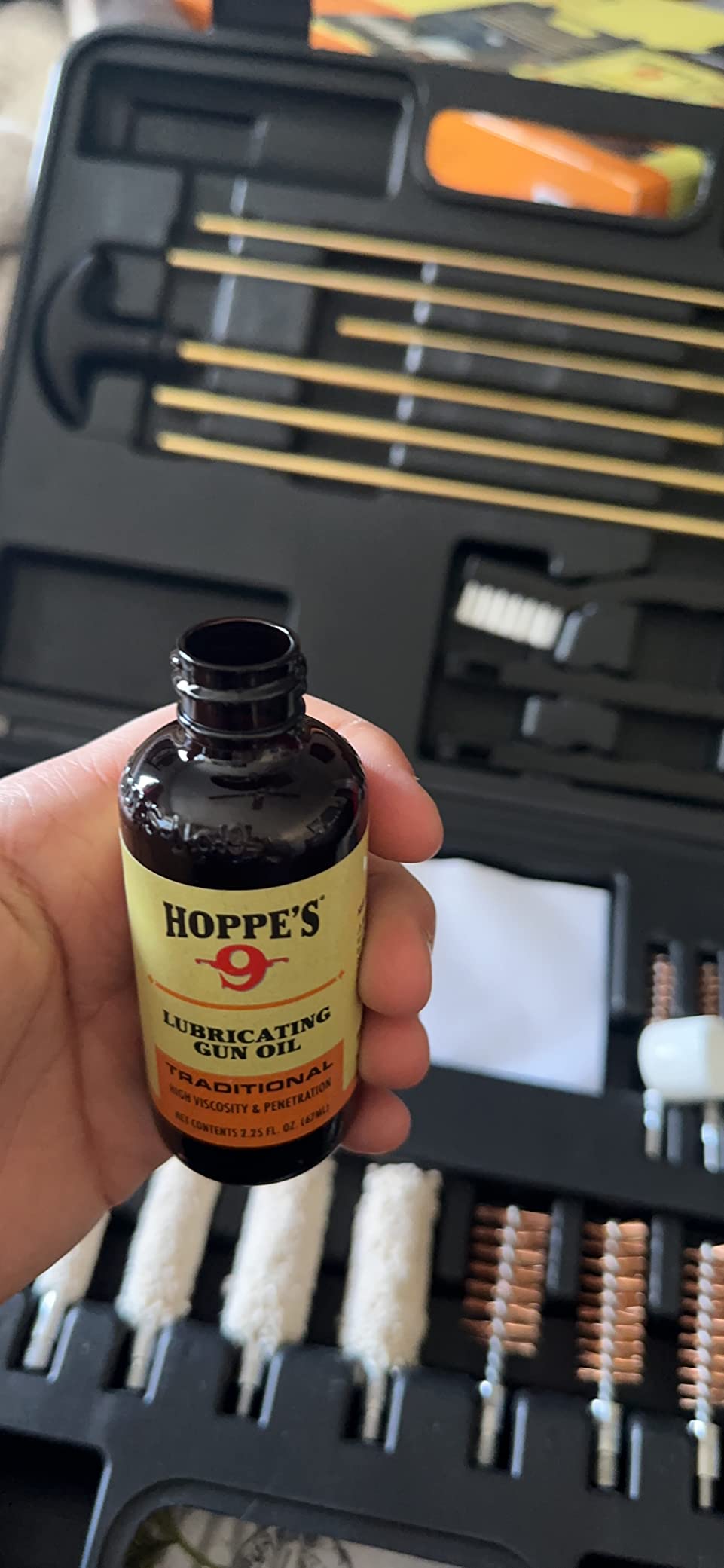 Hoppe's Deluxe Gun Cleaning Kit - 62 Piece Universal Cleaning Kit for Pistols, Rifles, & Shotguns, Includes Oil, Brushes, Rods and More customer photo 1