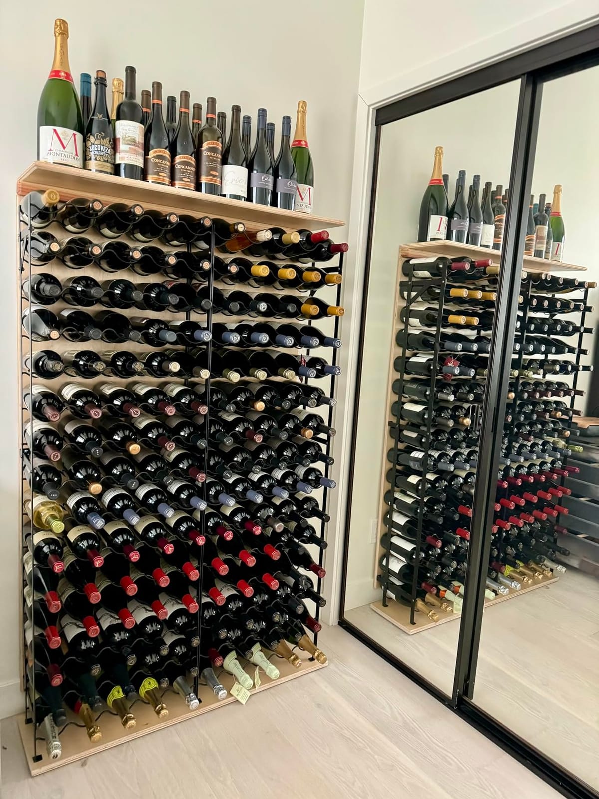 Sorbus Wine Rack Freestanding Floor - Wine Bottle Holder Holds 75 Bottles of Wine - 75 Bottle Capacity Wine Storage for Any Bar, Wine Cellar, Kitchen, Dining Room (New Improved Design) customer photo 1