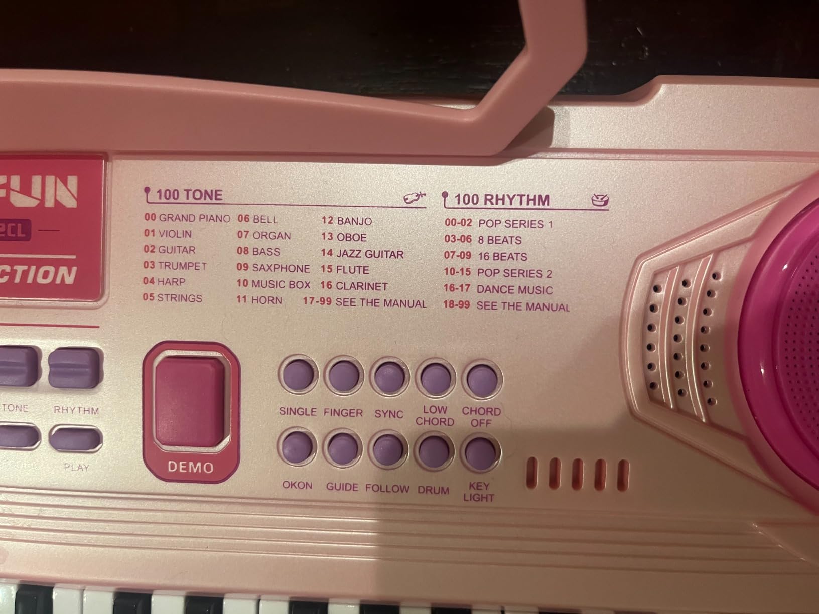 Kids Piano Keyboard, 61 Key Portable Electronic Piano with Teaching Mode, Rechargeable, Microphone & Recording, 100 Tones, 100 Rhythms customer photo 1