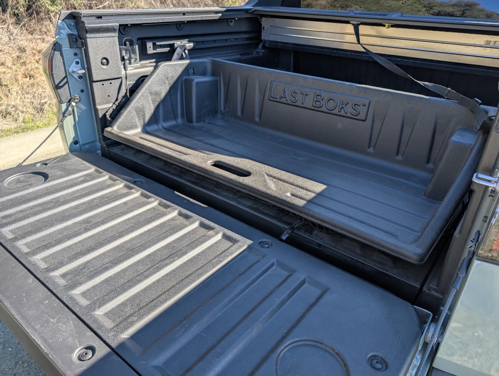 Last Boks Mid Size Truck Bed, Cargo Box Organizer, Slides Out onto Your Tailgate for Easy Access to Load or Unload Your Cargo, Truck Accessories Stores and Protects Your Cargo and Your Truck customer photo 2