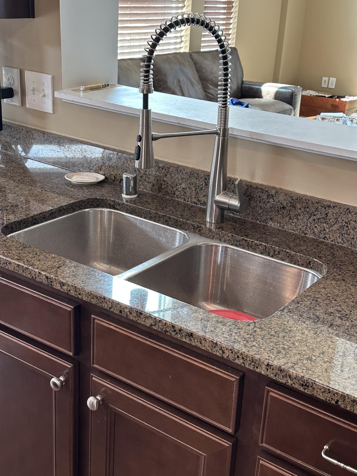 KOHLER K-R22745-SD-VS Semi-Professional Kitchen Sink Faucets with Soap Dispenser, Commercial Kitchen Faucets with Pull Down Sprayer, Vibrant Stainless customer photo 1