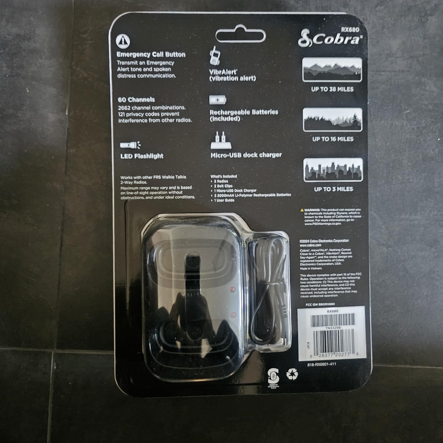 Cobra RX680 Walkie Talkies (2-Pack), IP54 Water Resistant Design customer photo 2