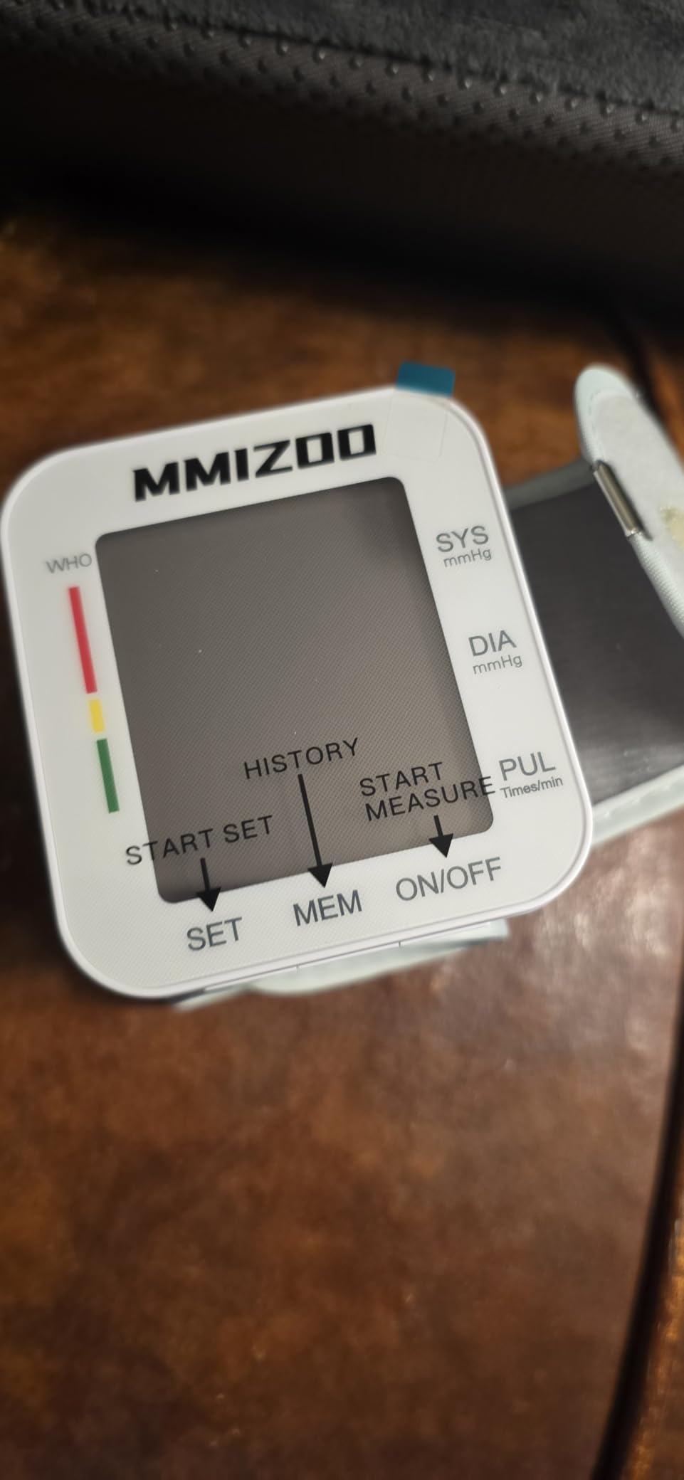 MMIZOO Wrist Blood Pressure Monitor Large LCD Display BP Machine Adjustable Cuff 5.31-7.68 inch Automatic 99x2 Sets Memory with Carrying Case for Home Use (White) customer photo 2