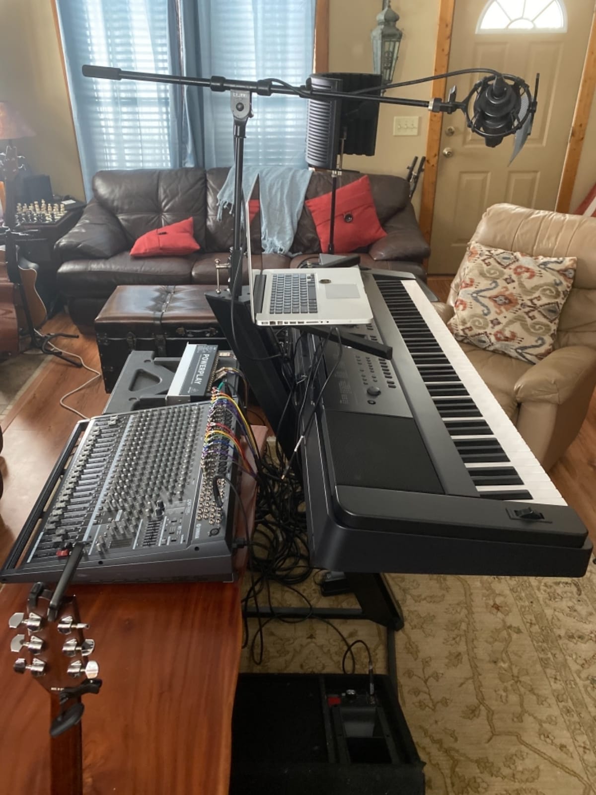 Harmony Audio Double Keyboard Stand 2-Tier Column with 5/8