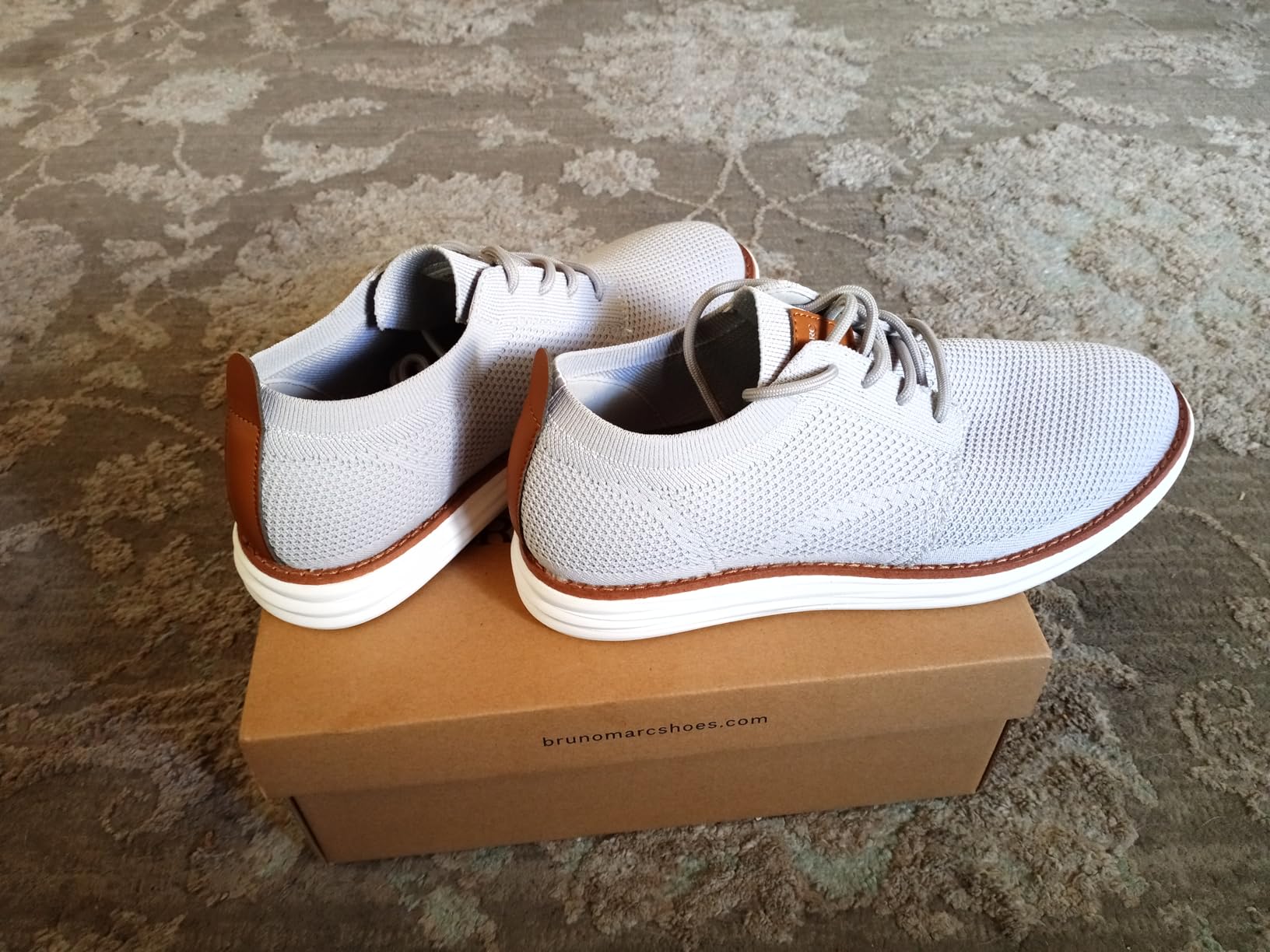 Bruno Marc Men's KnitFlex Breeze Casual Dress Sneakers | Breathable Lightweight Mesh Lace-Up Derby Walking Shoes for Work & Weekend customer photo 1