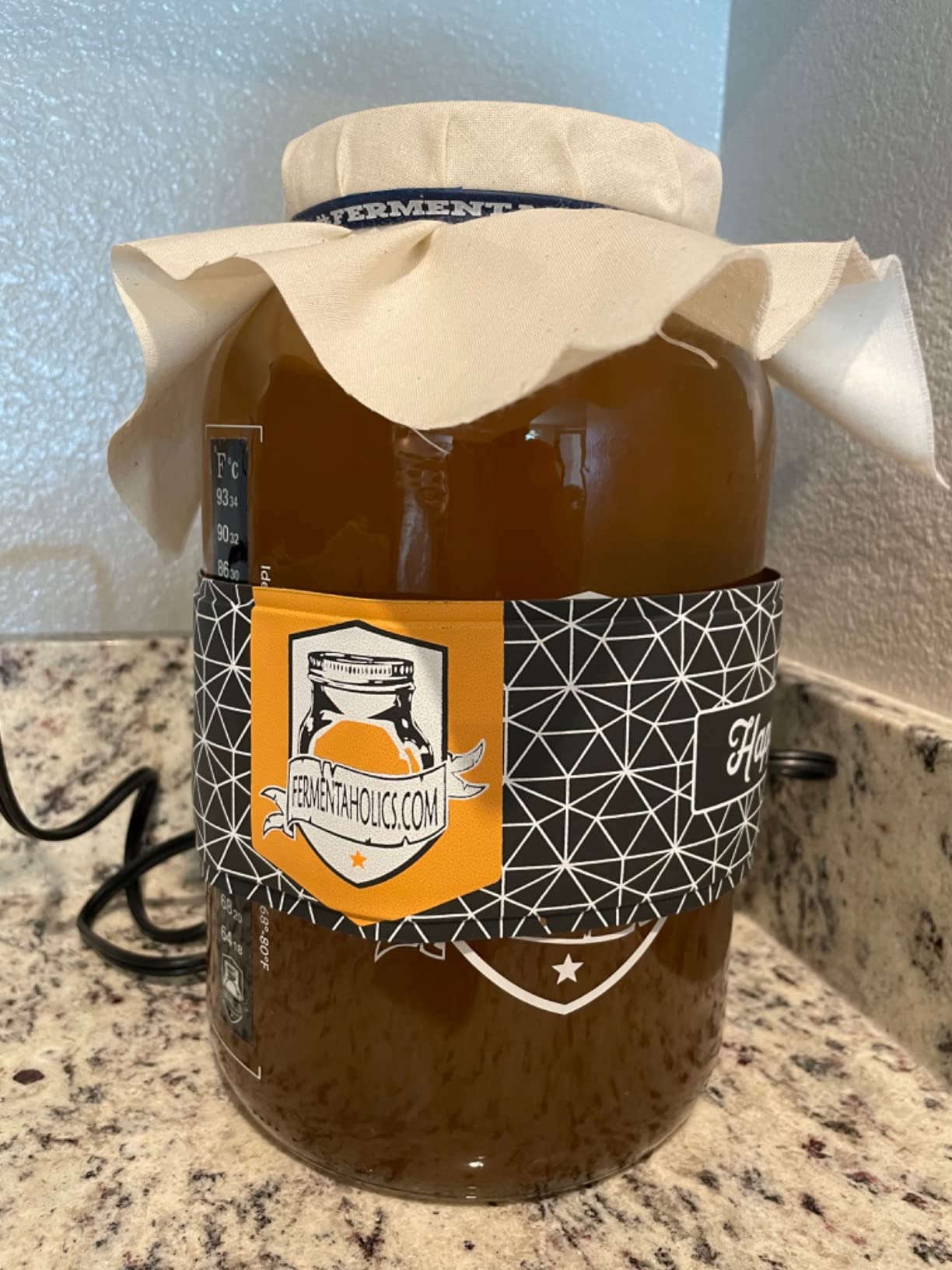 Kombucha Brewing Starter Kit - USDA Certified Organic SCOBY & Tea, Complete Home Kombucha Making Kit with Culture, Kosher Certified (Deluxe Kombucha Brewing Kit) customer photo 1