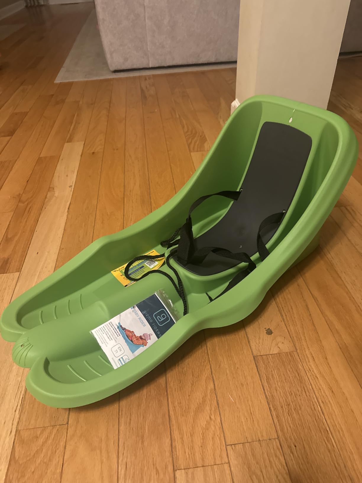 Snow Sled for Kids, Adults - Toboggan Sled, Easy Turning Steering Wheel, Anti-Slip Seat, Pull Up Brake, Durable Plastic Sled, Lightweight, Age 3+ 260 lbs customer photo 2