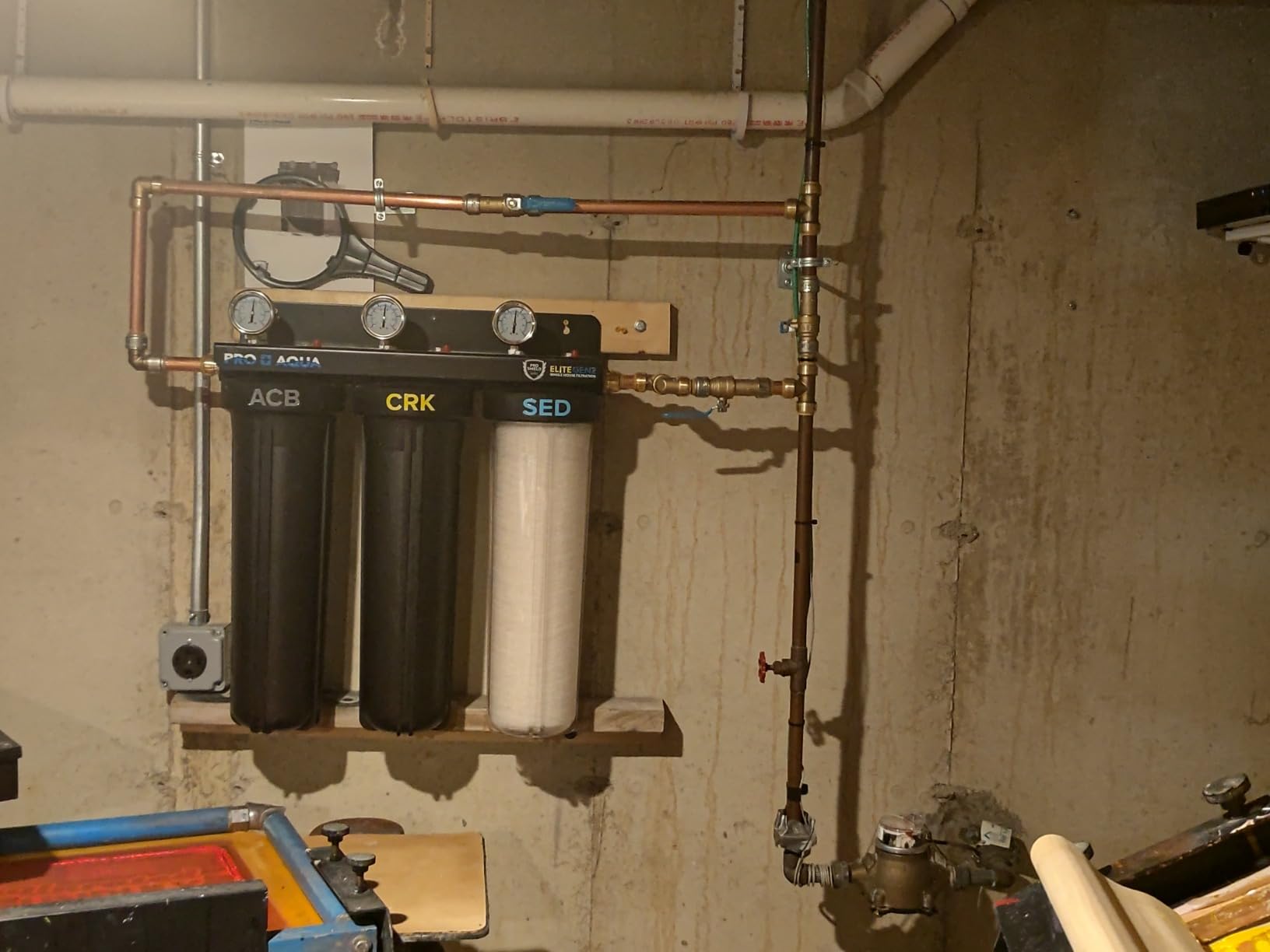 PRO+AQUA Elite Series GEN2 PRO-100-E 3-Stage Whole House Water Filtration System for City & Well Water with Pressure Gauges | Reduces Contaminants, Sediment, Chemicals, Heavy Metals, with 1” Ports customer photo 1