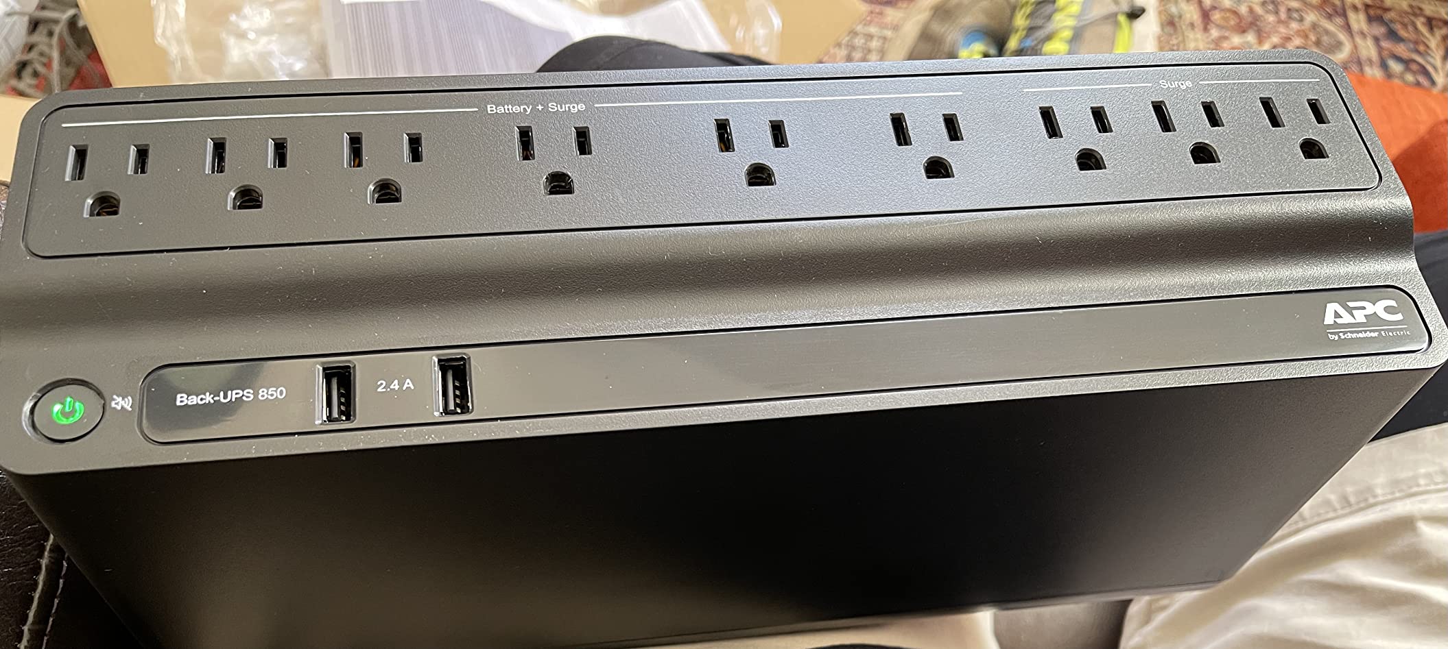 APC UPS 850VA/450W UPS Battery Backup & Surge Protector for PC, Router, NAS customer photo 2