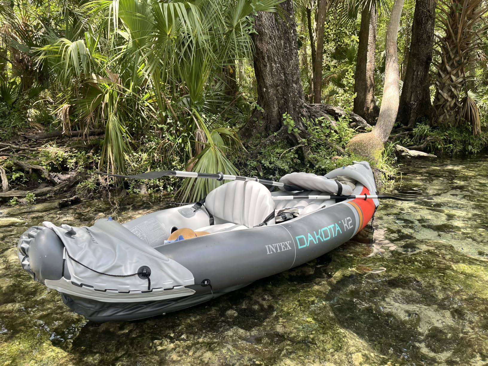 INTEX 2-Person Inflatable Kayak Set, Dakota K2 with 86in Oars and Pump customer photo 2