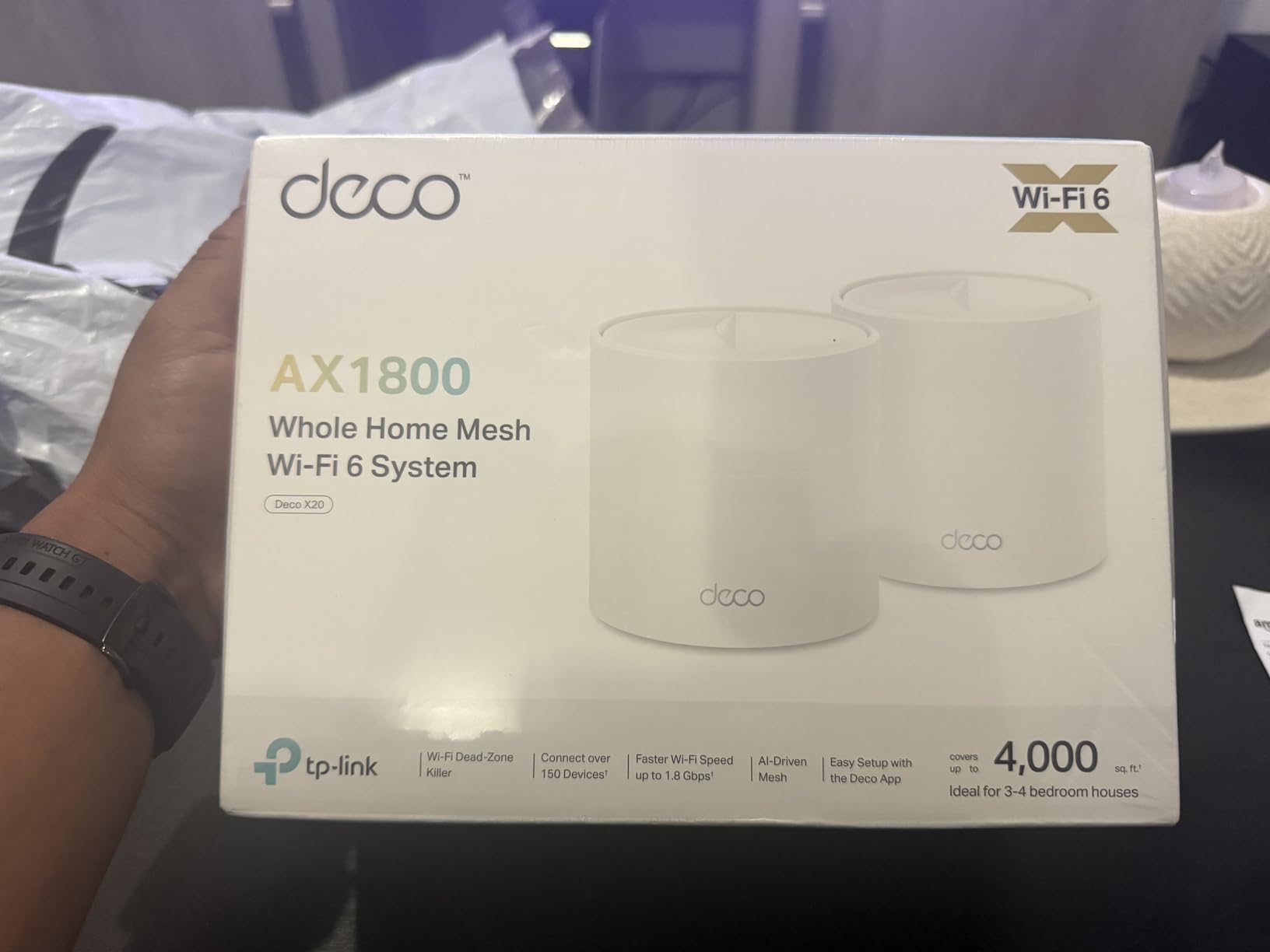 TP-Link Deco WiFi 6 Mesh System (Deco X20) - Covers up to 5800 Sq.Ft, Replaces Wireless Routers and Extenders, 3-Pack, 6 Ethernet Ports in Total, Supports Wired Backhaul, Dual-Band WiFi customer photo 2