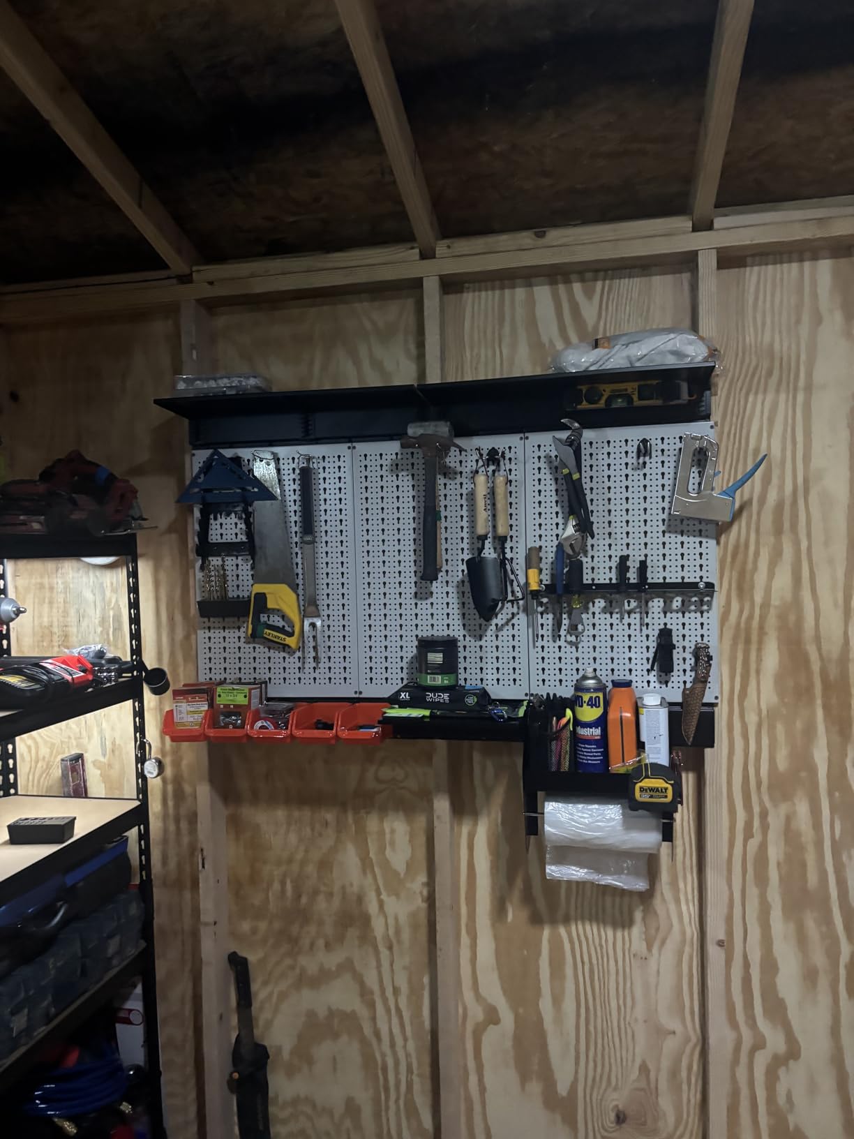 TORACK Pegboard Wall Organizer 48x24 in, Garage Metal Tool Pegboard | Tool Organizer System, Tools Storage Peg Board Kit with Hooks and Accessories, Wall Mounted Storage Bins, Shelves customer photo 2