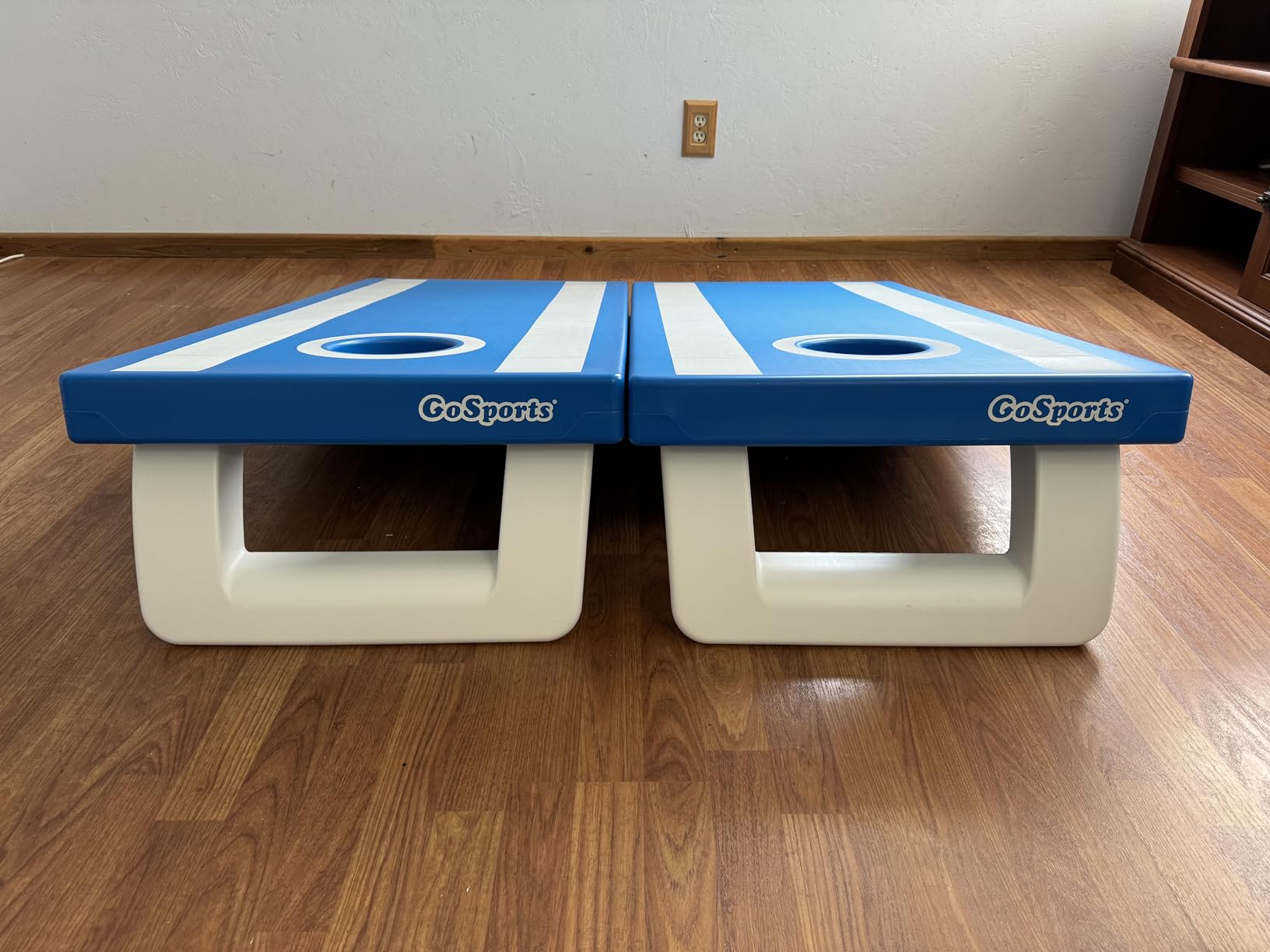 GoSports 4 x 2 ft All Weather Cornhole Boards - American Flag, Red, or Blue - Game Set Includes 8 Bean Bags & Rules customer photo 2