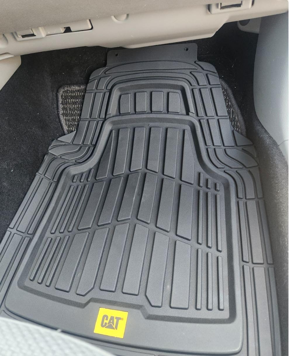 CAT® ToughRide™ Heavy-Duty 4 Piece Black Floor Mats for Cars - Trim to Fit All-Weather Rubber Car Mats Full Set - Truck Mats & Cars Floor Mats - Interior Accessories for SUVs & Car Rug Protection customer photo 1