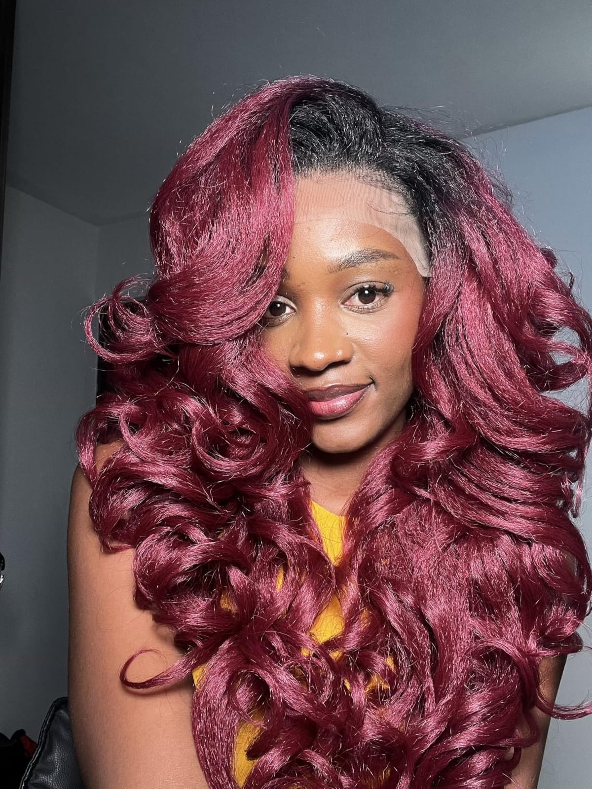Sensationnel What Lace 13x6 Wig-Latisha, 1 JETBLACK | Lace Front, Hand-Tied, Synthetic, Natural Density Pre-Plucked Hairline, Glueless customer photo 2