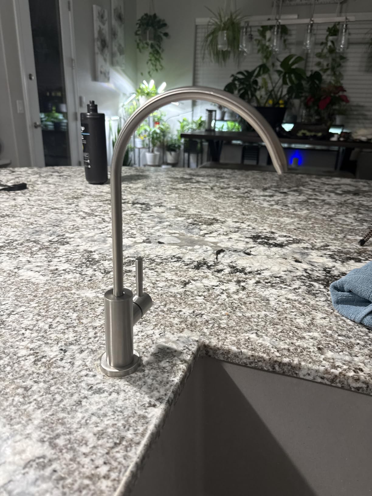 Kitchen Faucets with Pull Down Sprayer Commercial Industrial Stainless Steel Single Handle Single Hole Spring Farmhouse RV Sink Faucet, Matte Black Kitchen Faucet for Laundry Utility Room Sink customer photo 2