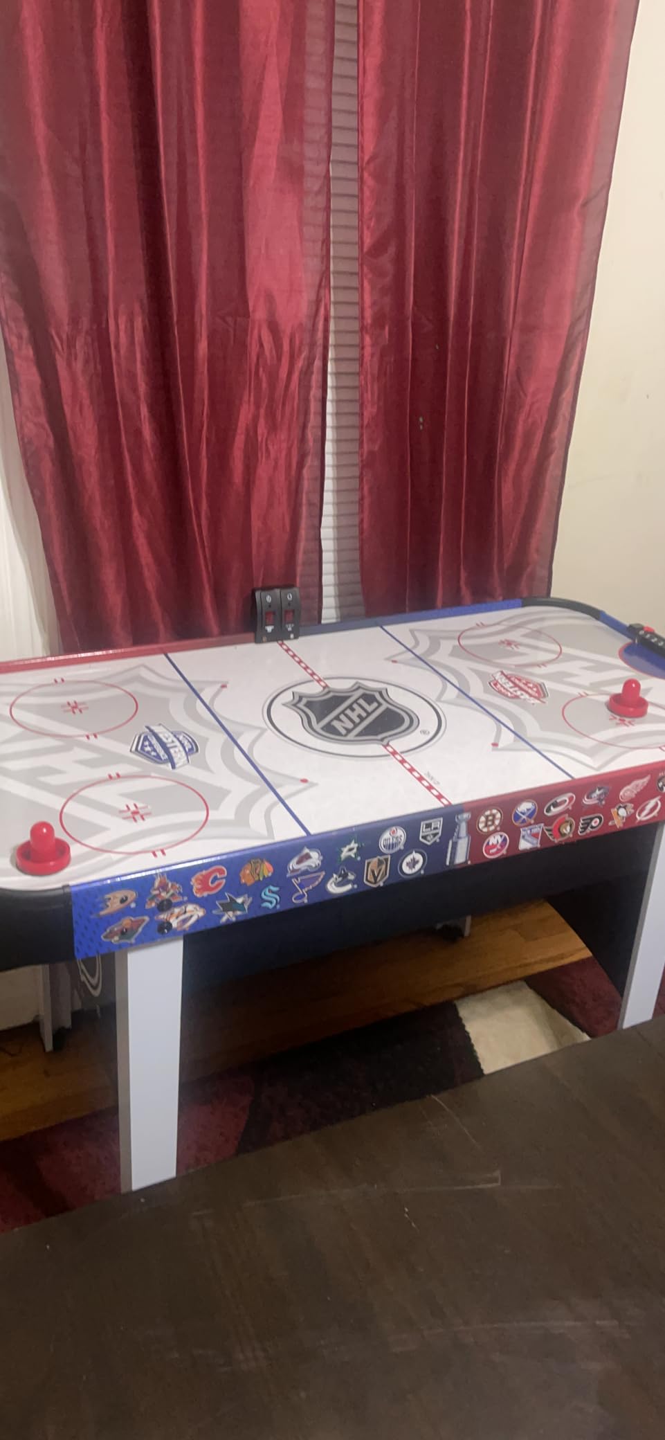 EastPoint Rush Indoor Air Hockey Table - 48 in, Multicolor - Powered Surface for Tabletop Air Hockey - LED Scoring & Stadium Sounds for Home Arcade Games - Family Competition with Game Room Games customer photo 1