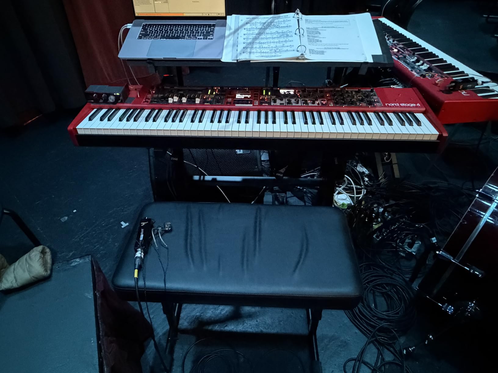 PYLE Heavy-Duty Multi-Functional Music Stand - Z Style & Portable, 2nd Tier, Height & with Adjustment, Digital Keyboard Stand, Rack Case w/Ergonomic Design, for Home Studio etc. - Pyle PKST2TZ, black customer photo 1