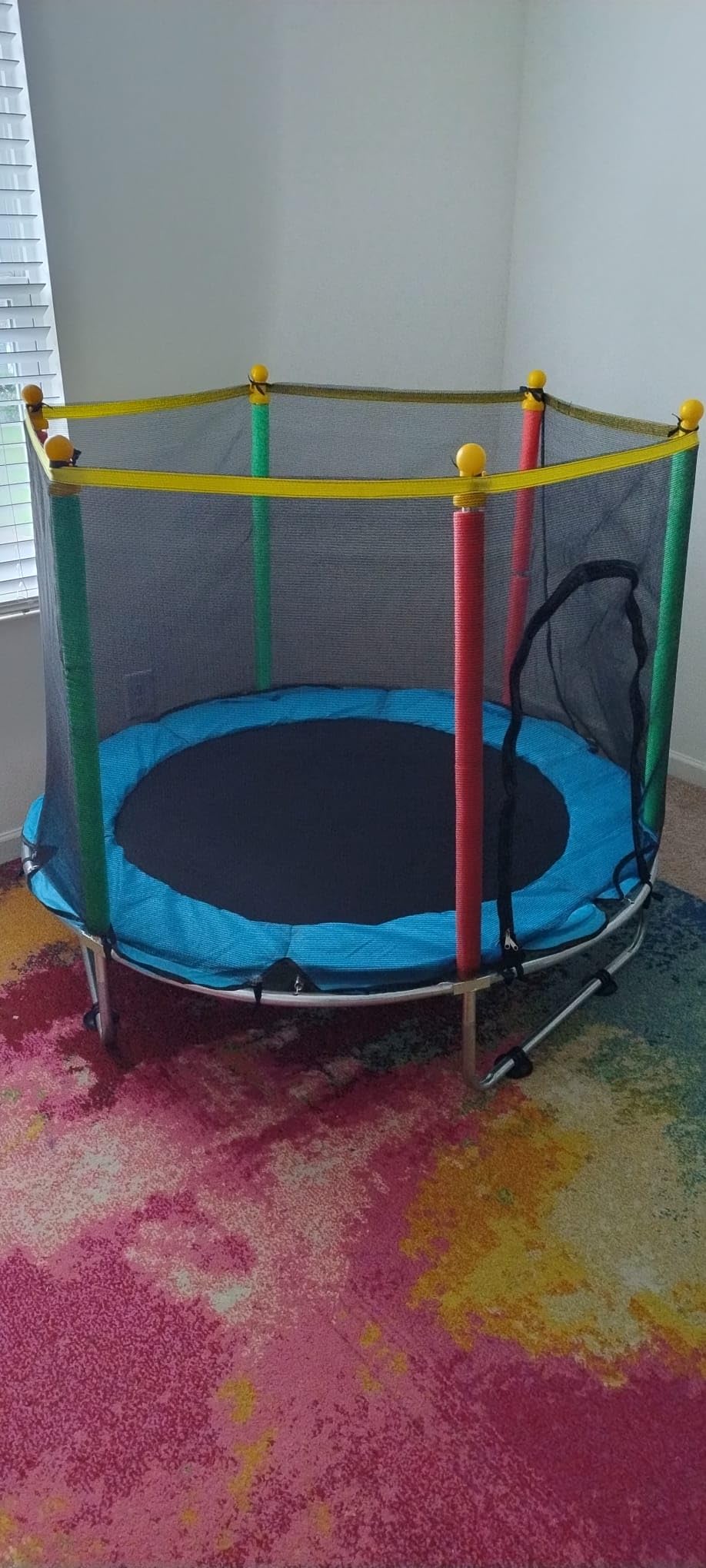 Toddler Trampoline for Kids Ages 1-8, 55'' Small Trampoline Indoor Outdoor | Safety Enclosure Net, No-Gap Jump Mat, Anti-Rust, Easy Assembly, Baby Mini Trampolines, Play Gym, Birthday Gifts for Children customer photo 1