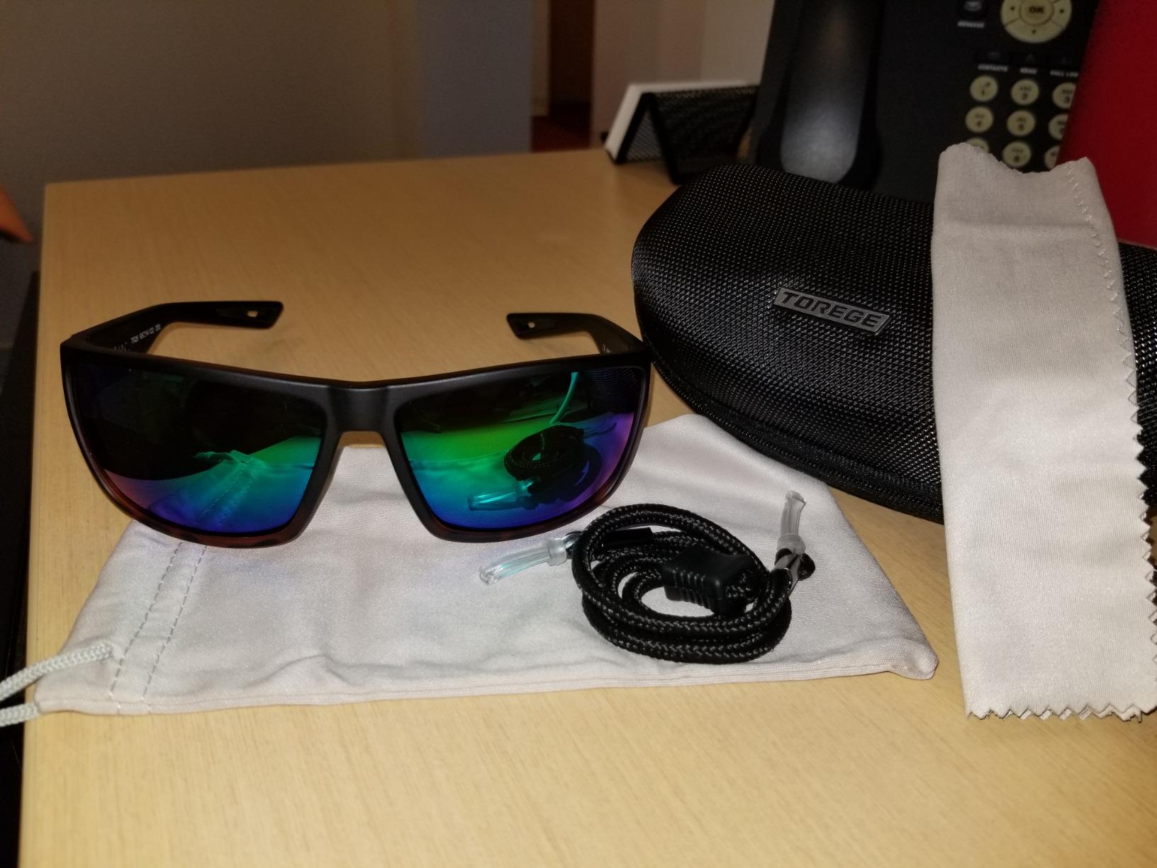 TOREGE Polarized Sports Sunglasses for Men and Women Cycling Running Golf Fishing Sunglasses TR26 customer photo 1