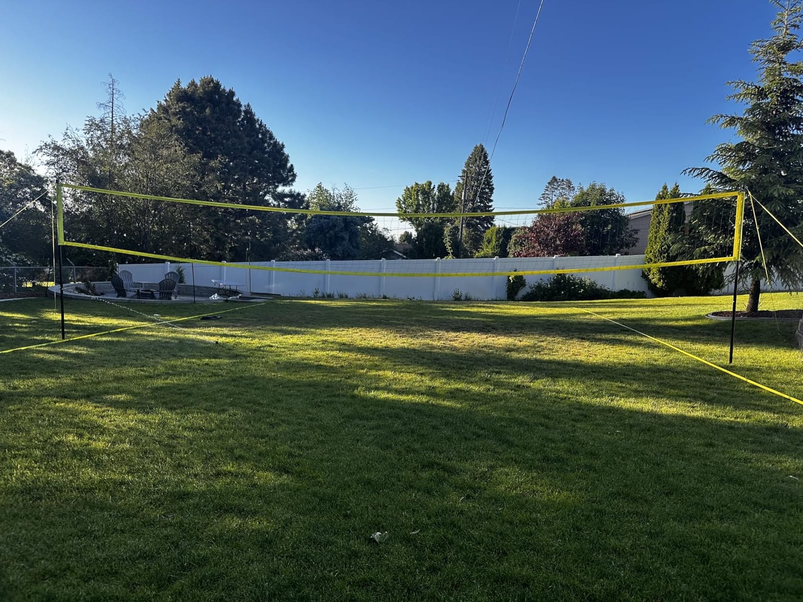 32FT Outdoor & Portable Volleyball Net - Adjustable Thick Dia Poles | Completed Set; Easy Setup & Carry; Good for Backyard & Outdoor Sites - Park/Beach/Grass/Lawn; 32FT Official Size; Durable Materials customer photo 1