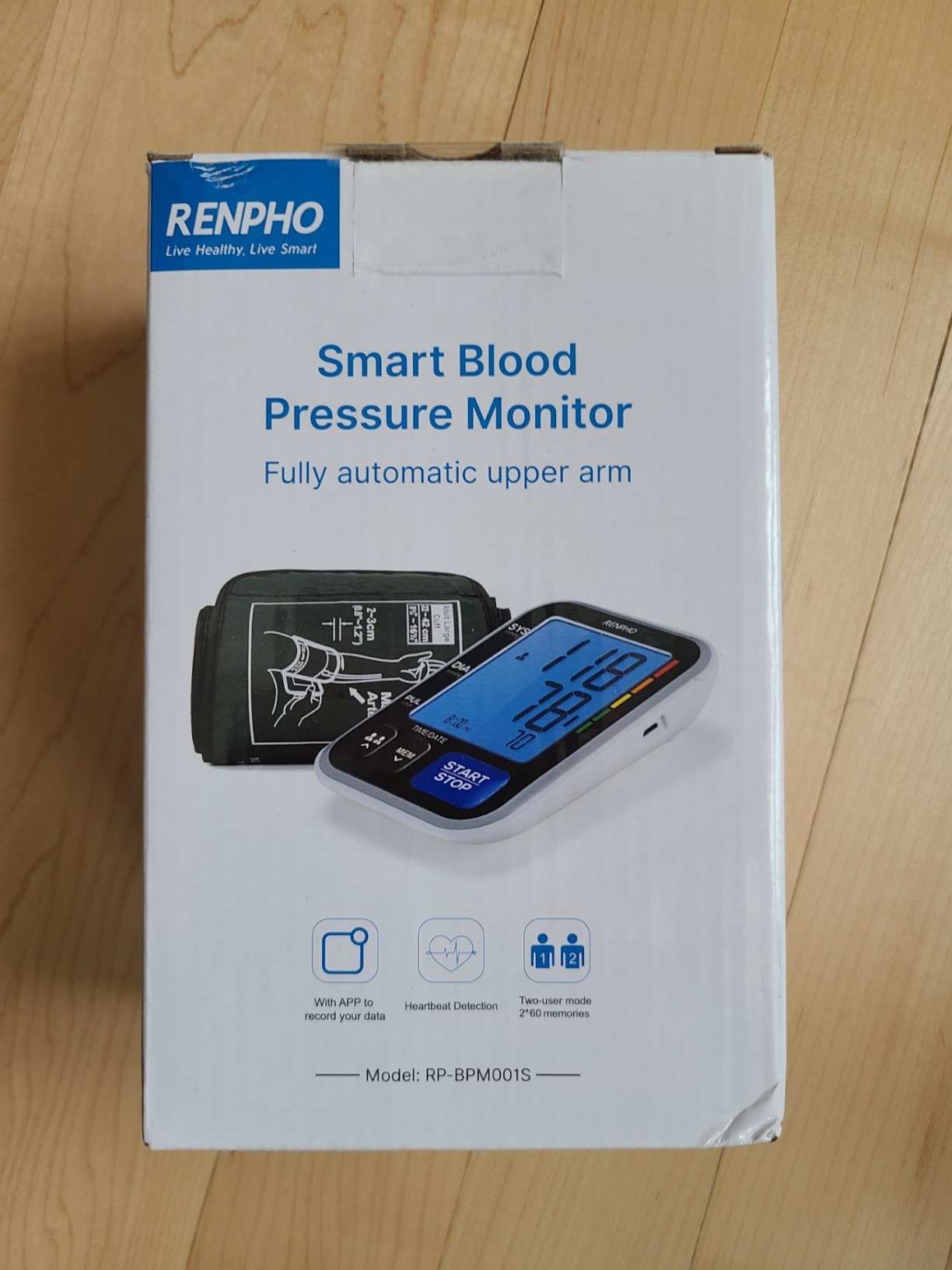 RENPHO Smart Blood Pressure Monitor, Wide Cuff, Data Storage, Bluetooth | BP Machine with Wide Range Cuff for Large Size for All Arm Sizes, Multi-User, Family Supplies, Home Use, FSA Eligible HSA customer photo 2