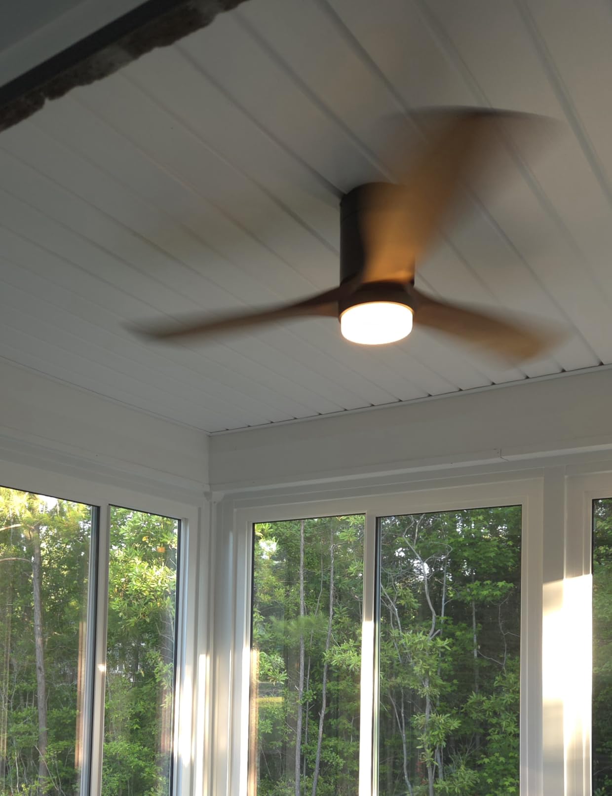 Sofucor 52 Inch Wood Ceiling Fan No Light, Flush Mount Low Profile, Brown | Ceiling Fan without Light, Remote Control, Quiet Reversible DC Motor, 6 Speeds, Timer, Indoor/Outdoor/Bedroom/Living Room customer photo 2